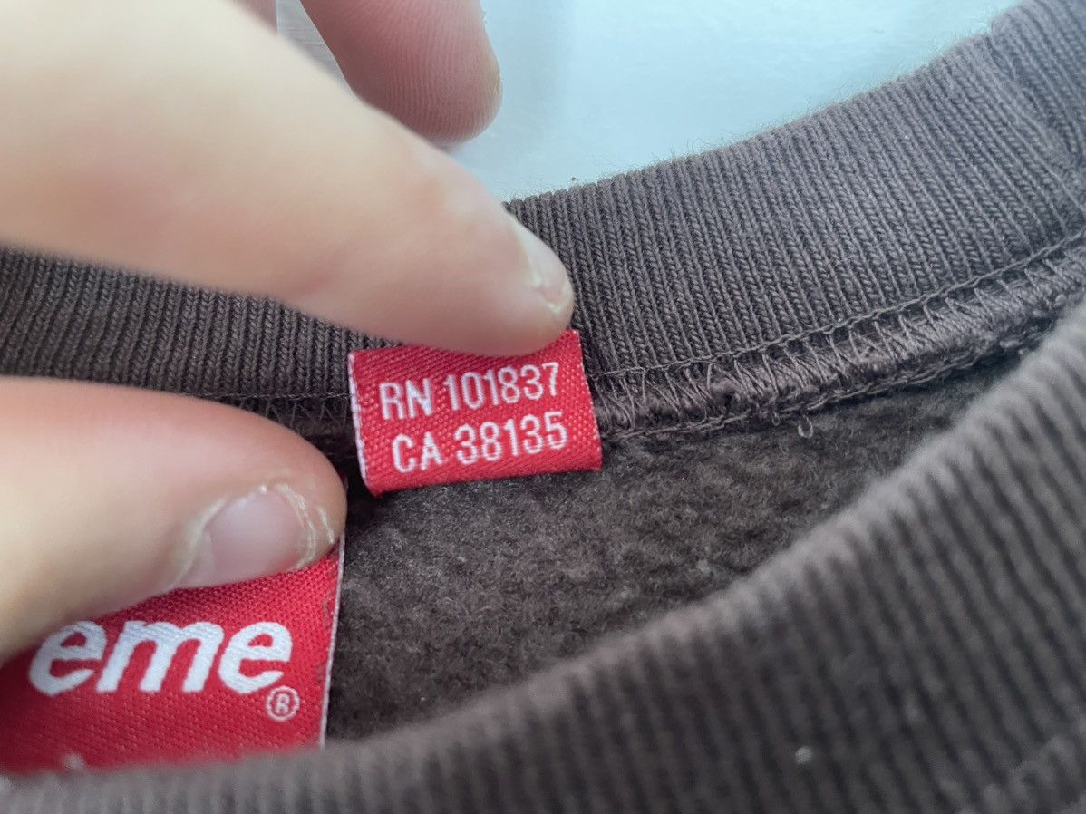 Supreme Supreme Box Logo Crewneck - Brown (F/W 2022) Size US L / EU 52-54 / 3 - 7 Thumbnail