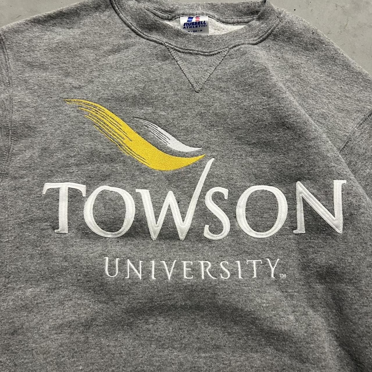 Russell Athletic × Vintage Vintage Y2K Russell Towson University Tigers Sweatshirt! Size US S / EU 44-46 / 1 - 2 Thumbnail