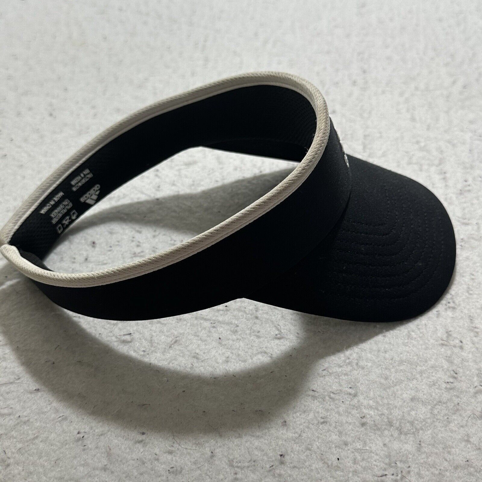 Adidas Adidas Women's Adjustable Visor Hat Black White Logo Size ONE SIZE - 9 Thumbnail