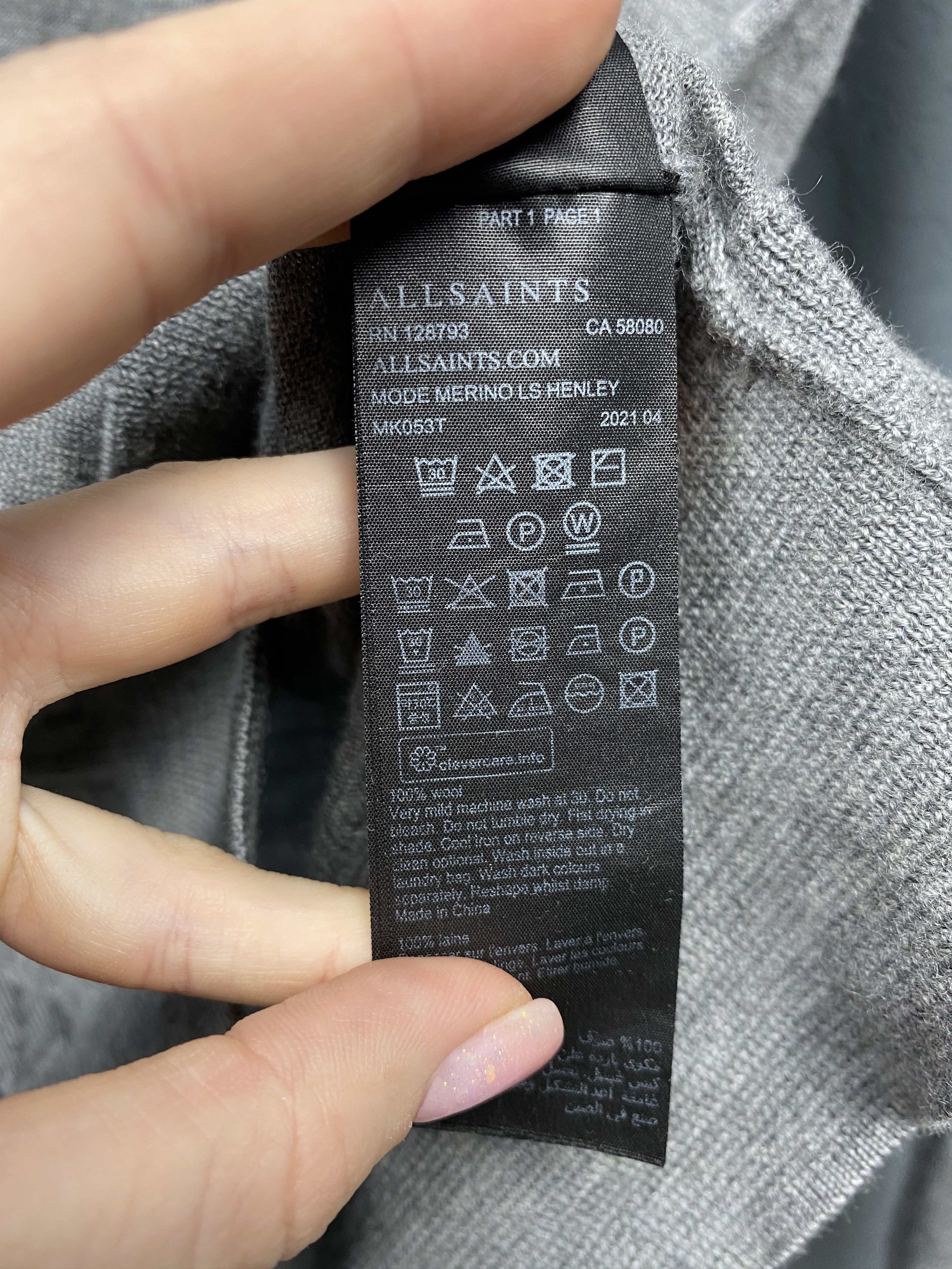 Allsaints × Vintage Allsaints Vintage Mode Merino Wool Henley Knit Sweater Size US S / EU 44-46 / 1 - 5 Thumbnail