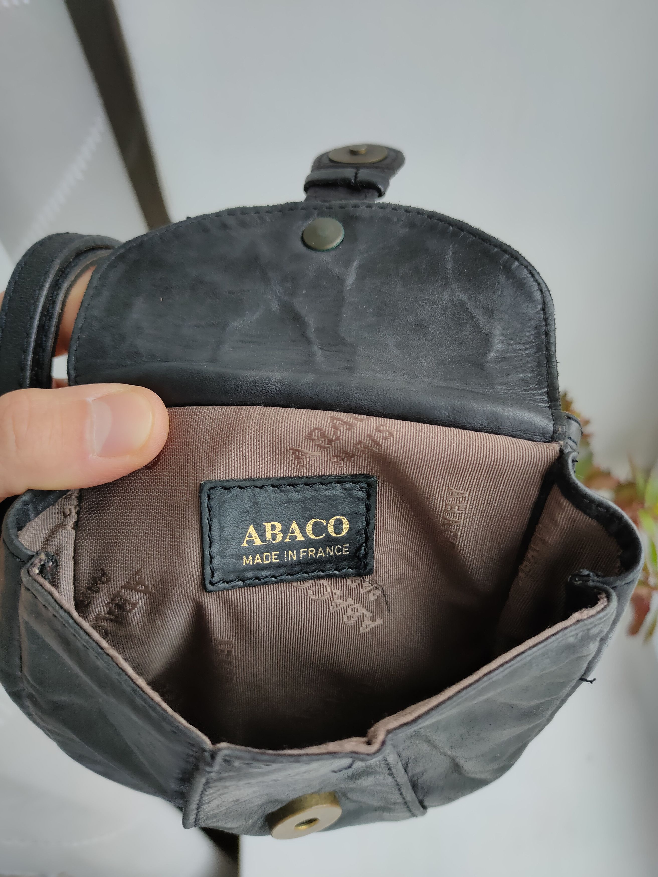 Genuine Leather Abaco Paris Small Vintage Leather Bag France Handbag Size ONE SIZE - 4 Thumbnail