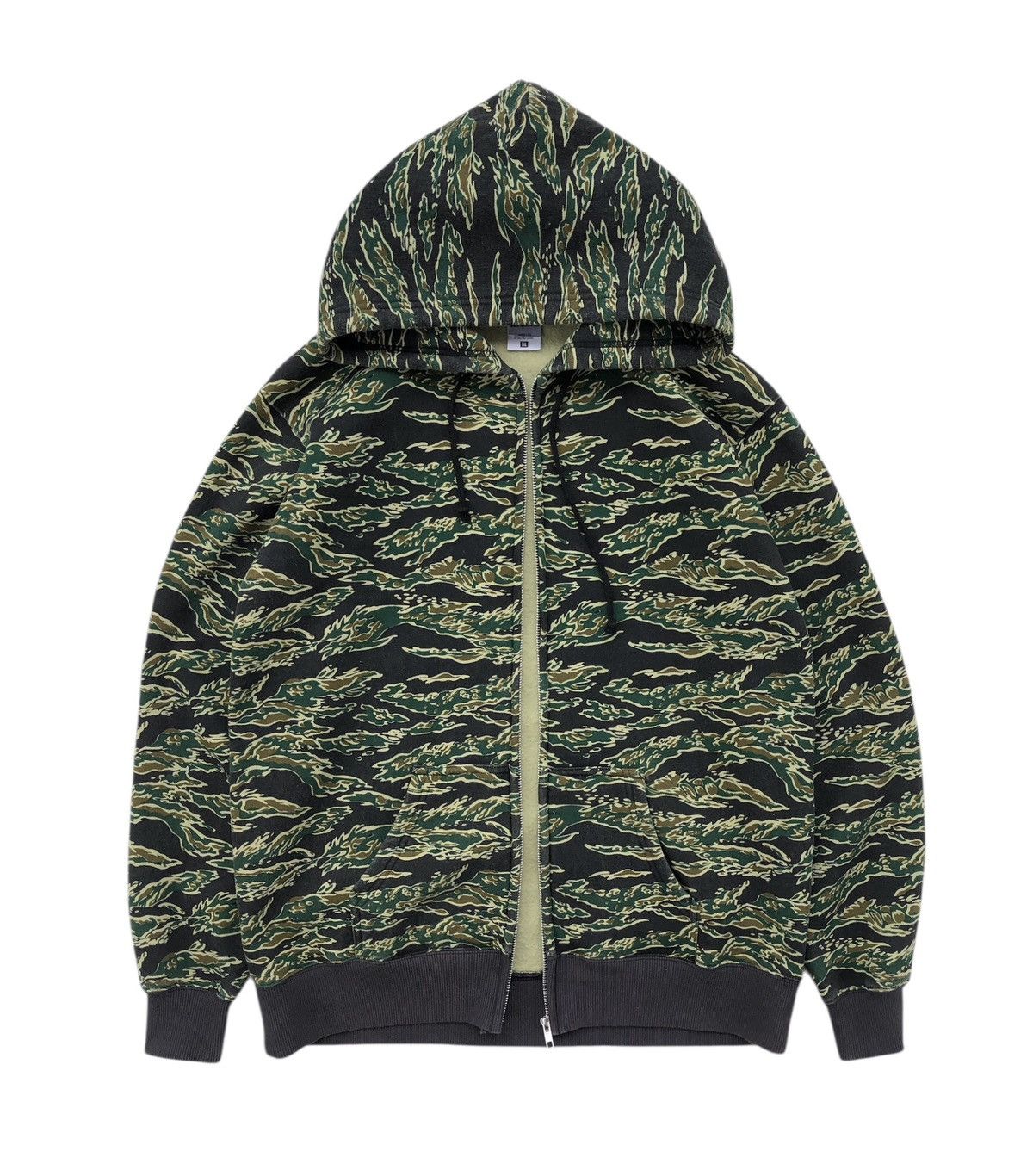 Japanese Brand LIFEMAX Tiger Stripes Camo Zipper Hoodie Jacket Size US XL / EU 56 / 4 - 1 Thumbnail