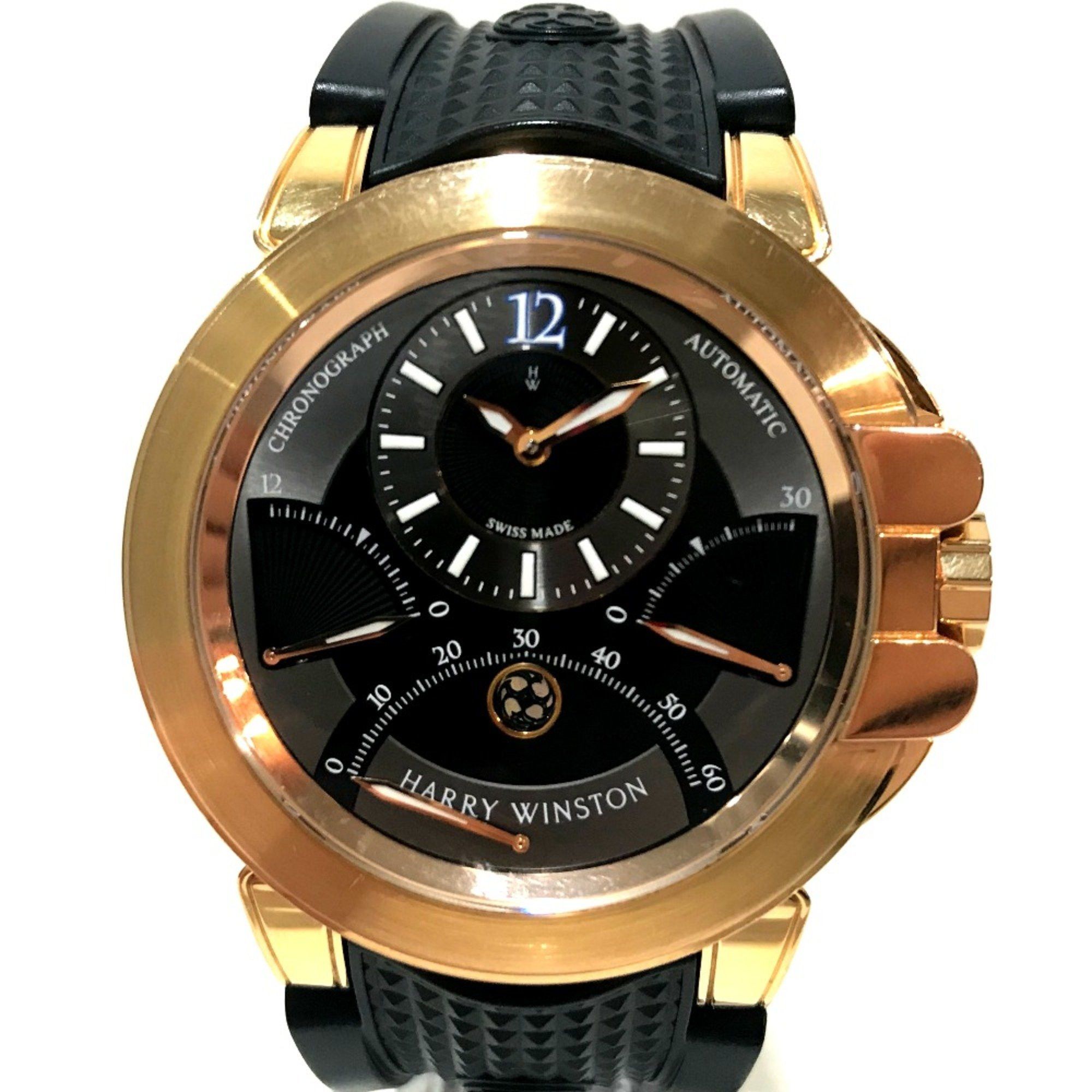 Harry Winston Harry winston OCEACT44RR024 Solid gold back scale Automatic Wristwatch Rose Gold Black Size ONE SIZE - 1 Thumbnail