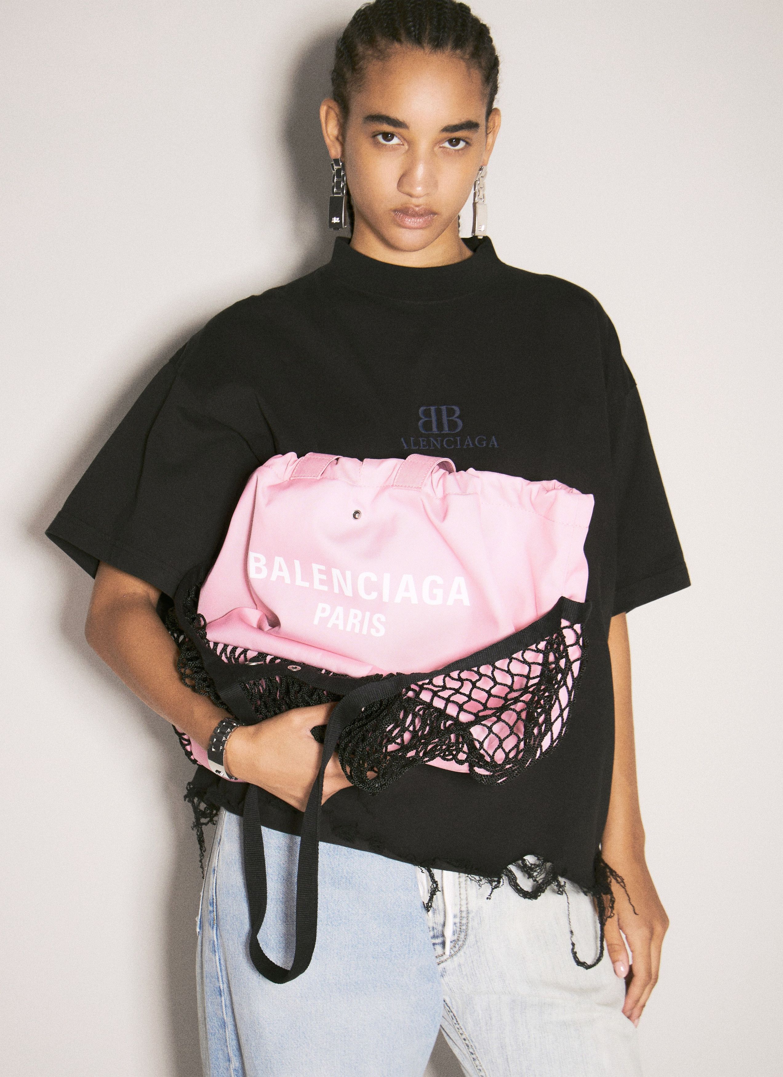 Balenciaga o1bcso1str0525 Size: OS / 24/7 Medium Bag in Black/Pink Size ONE SIZE - 1 Thumbnail