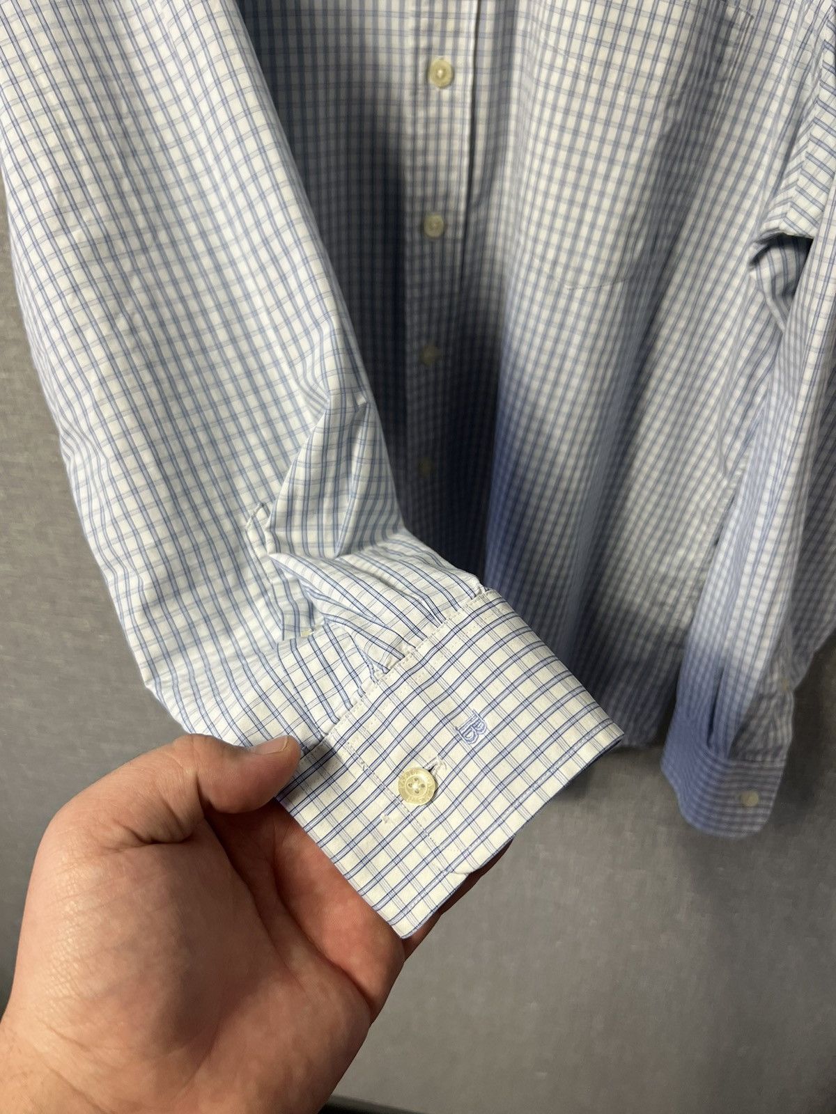 Balmain Vintage Balmain Paris Checkered Button Up Long Sleeve Shirt Size US L / EU 52-54 / 3 - 4 Thumbnail