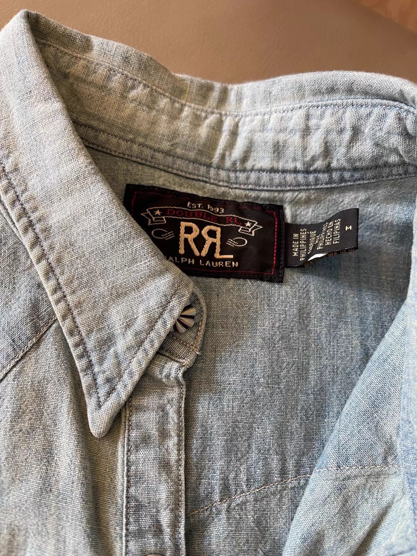 RRL Ralph Lauren RRL 2026 Denim Shirt M Like New Size US M / EU 48-50 / 2 - 4 Thumbnail