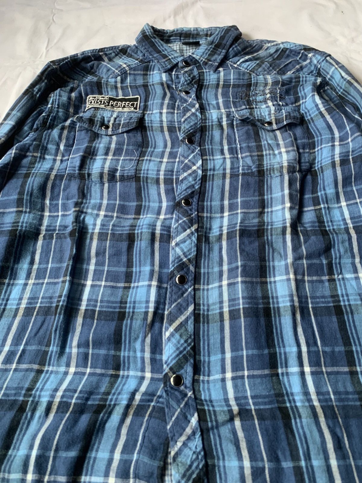 Japanese Brand Japanese Russ K Poem Plaid Flannel Size US XL / EU 56 / 4 - 4 Thumbnail
