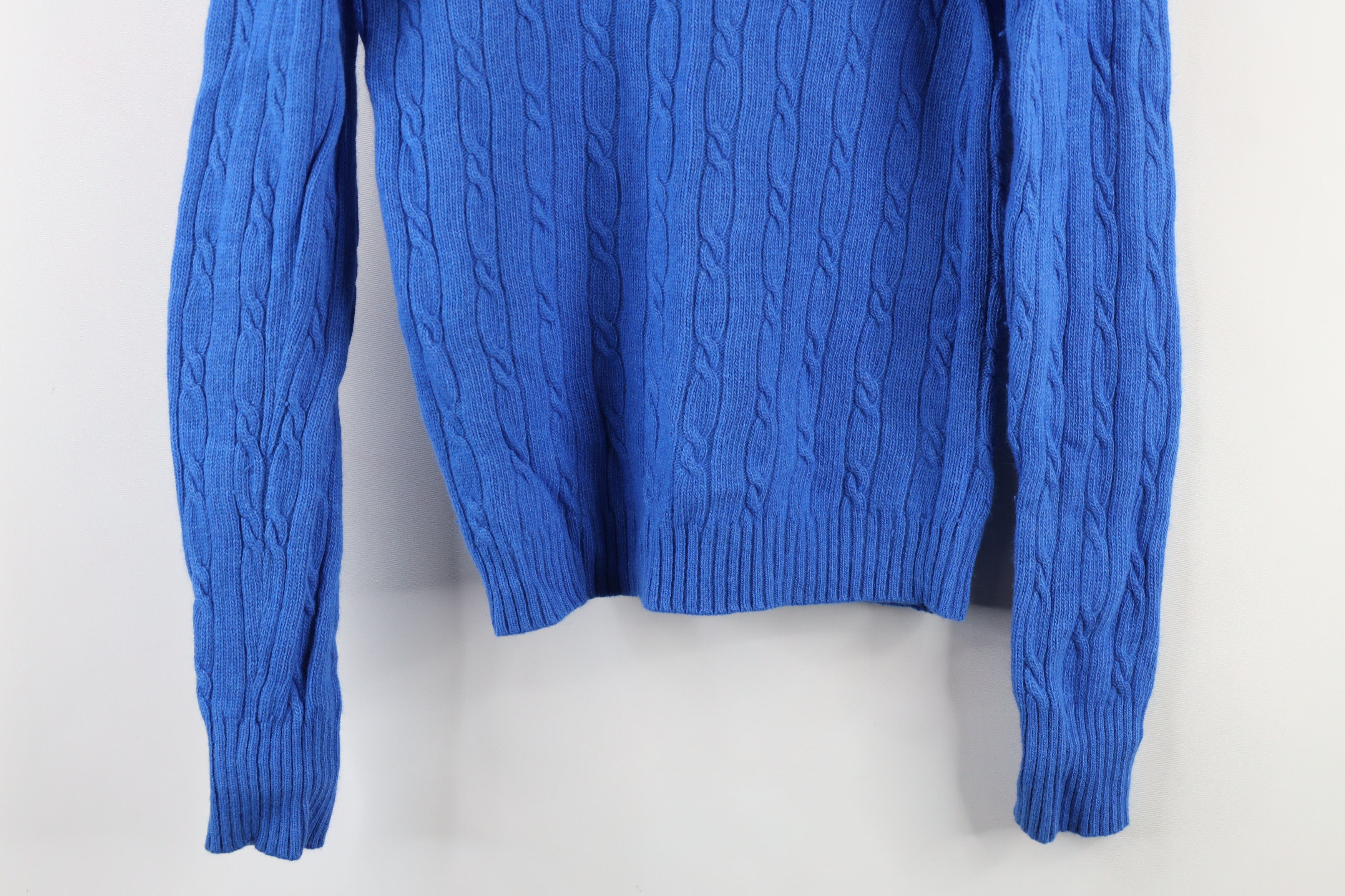 J.Crew × Vintage Vintage 90s J Crew Womens Cable Knit Turtleneck Sweater Size M / US 6-8 / IT 42-44 - 8 Thumbnail