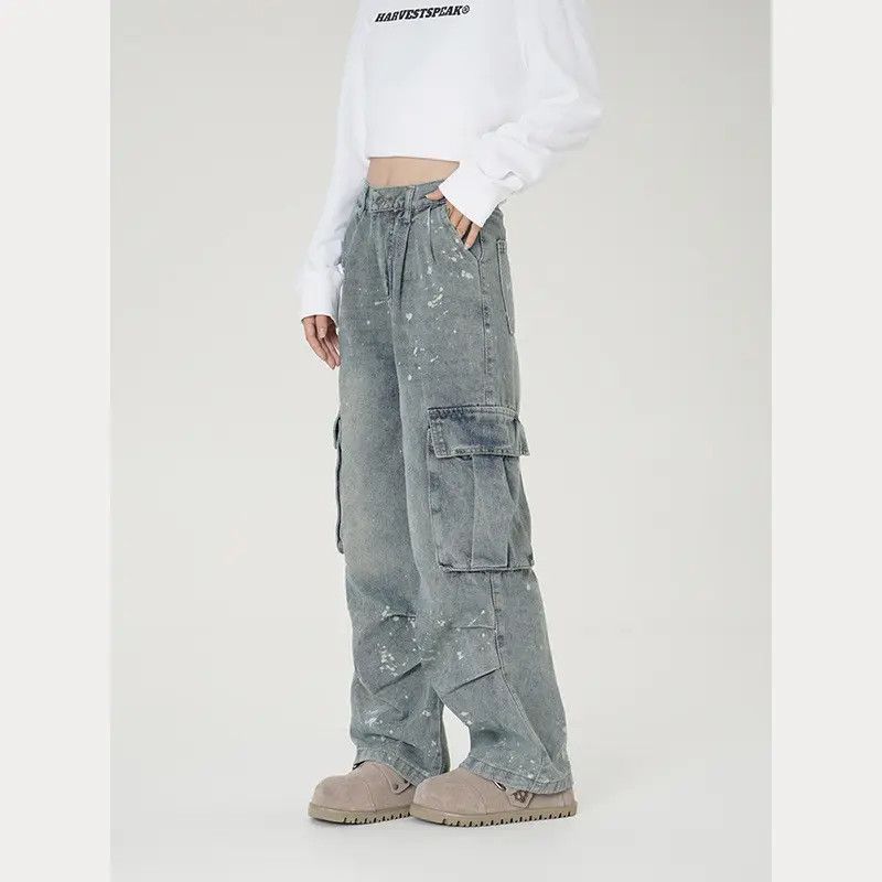 Japanese Brand Retro loose high street straight leg jeans Size US 32 / EU 48 - 6 Thumbnail