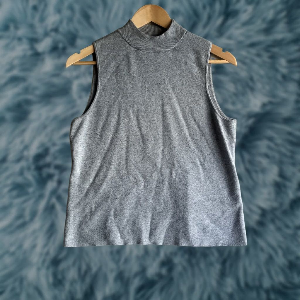 Vintage Cara Santana x Nine West Women’s Mock Neck Gray Tank Sz 2XL Sleeveless Pullover Shirt Womens Size XXL / US 16-18 / IT 52-54 - 1 Thumbnail