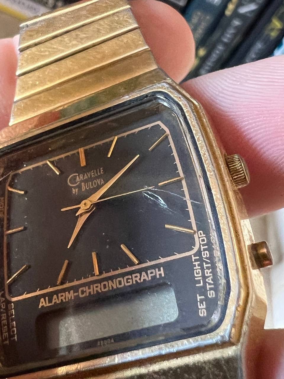 Bulova 90s Vintage BULOVA Watch Japan watches Futuristic Bracelet Size ONE SIZE - 3 Thumbnail