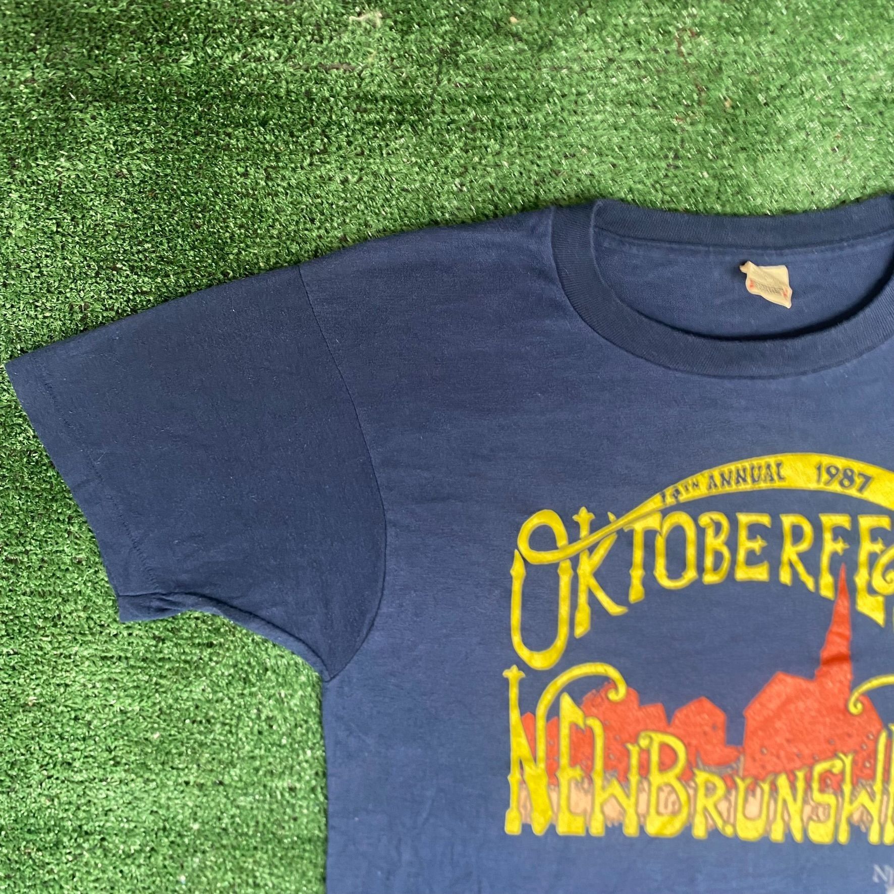 Vintage Vintage 80s Oktoberfest Festival Shirt Single Stitch Tee Size US M / EU 48-50 / 2 - 2 Thumbnail