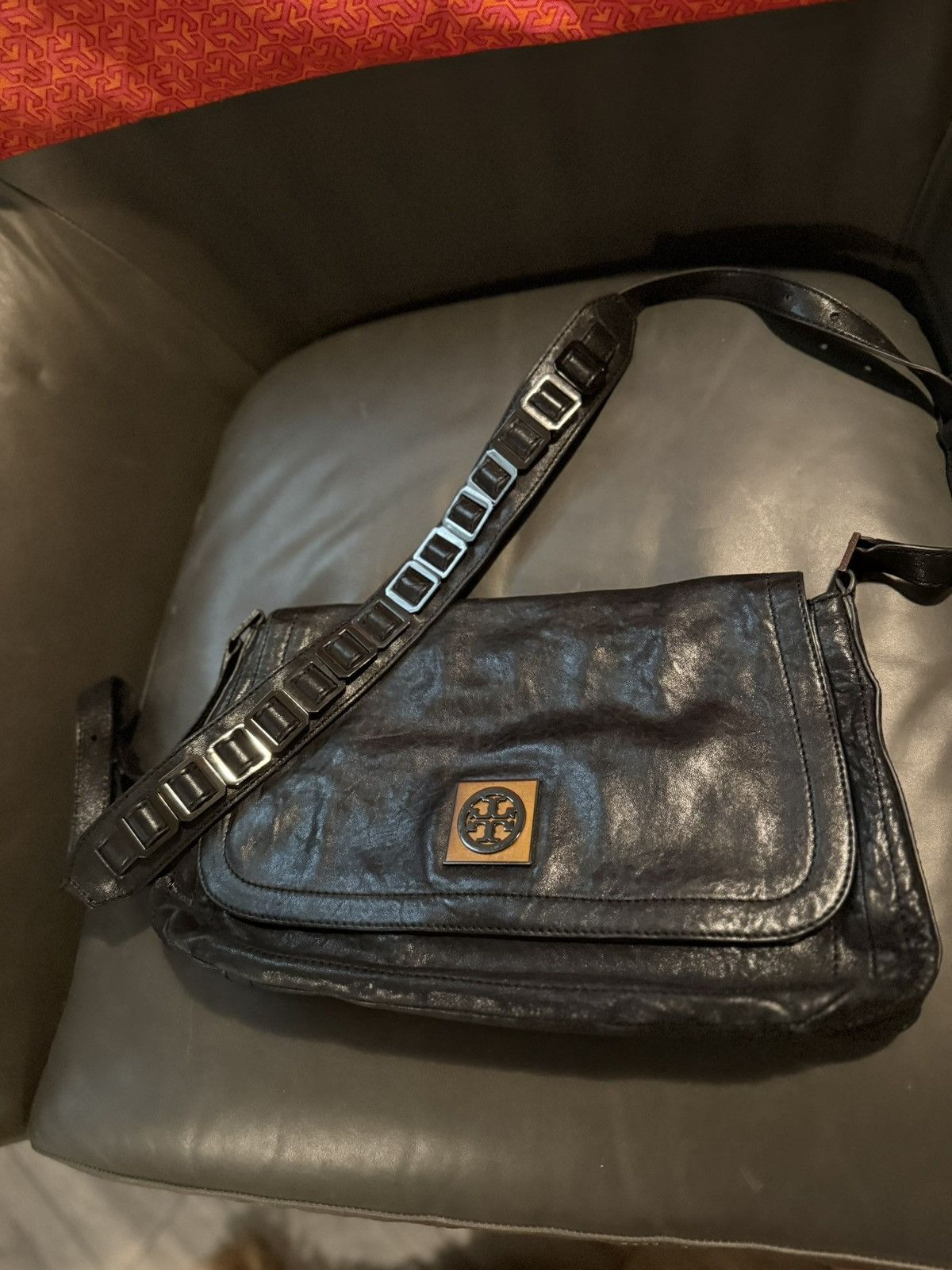 Tory Burch Black Leather Crossbody Bag, Women's