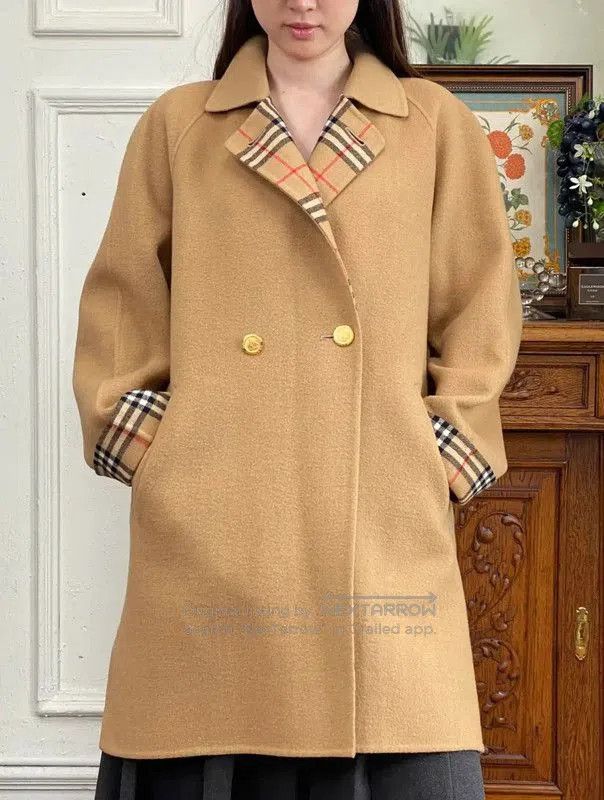 Burberry Burberry Khaki Wool Women's Coat Size M. Size M / US 6-8 / IT 42-44 - 8 Thumbnail