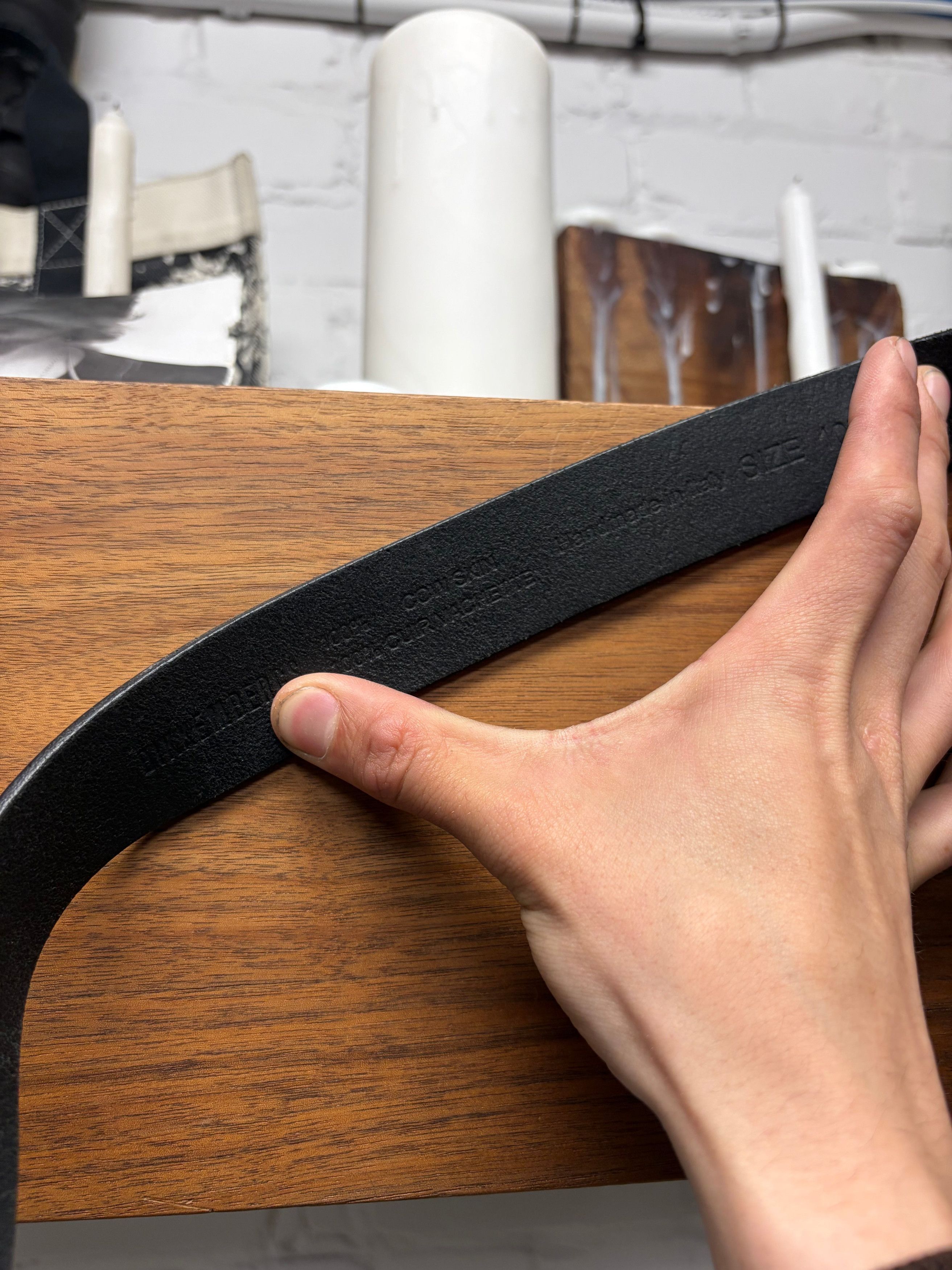 Dirk Bikkembergs Vintage Dirk Bikkembergs ‘Spell-Out Buckle’ Silver/Black Leather Belt Size ONE SIZE - 4 Thumbnail