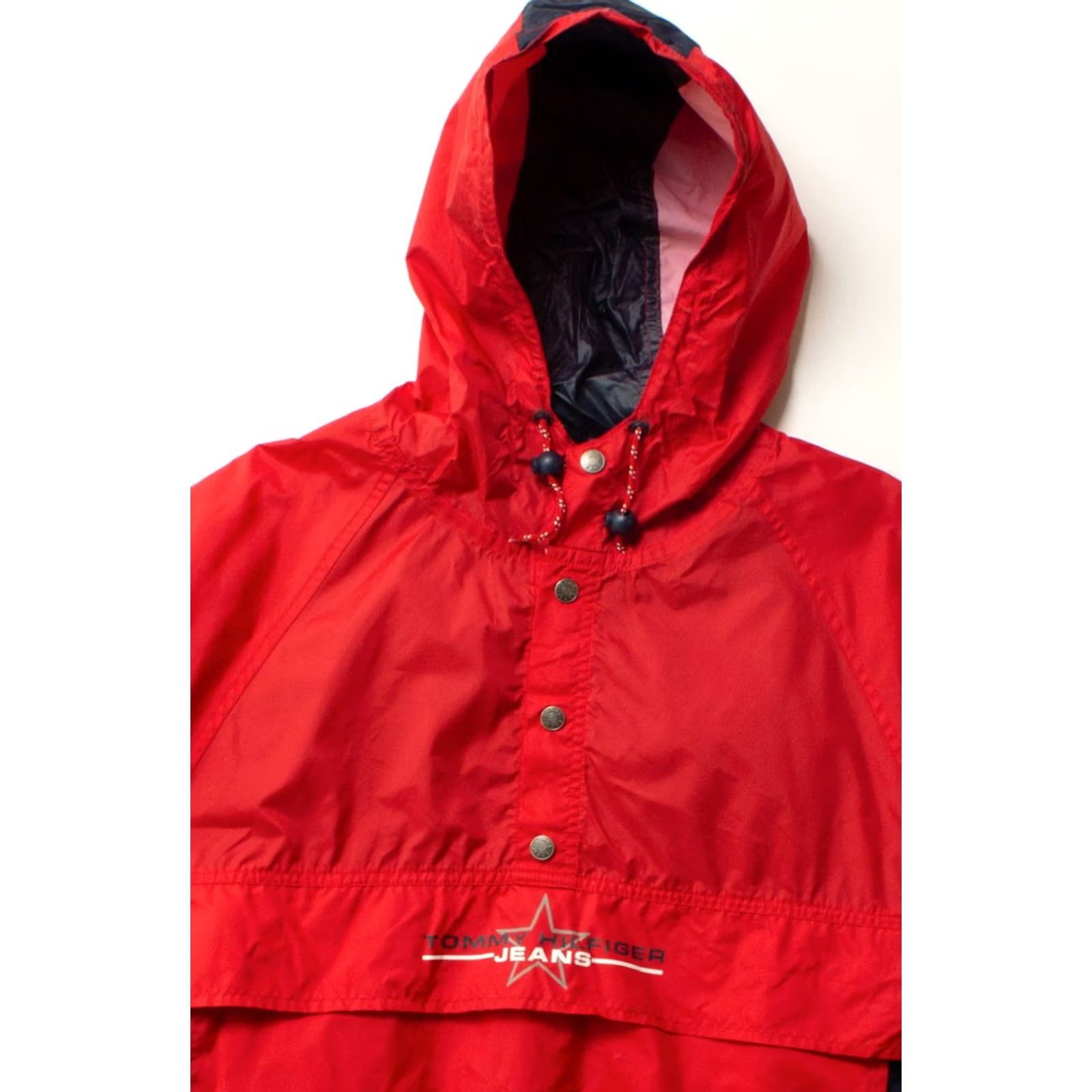Tommy Hilfiger VINTAGE Tommy Hilfiger Jeans Pullover Windbreaker 1990s Red XS XL? Size US XL / EU 56 / 4 - 2 Thumbnail
