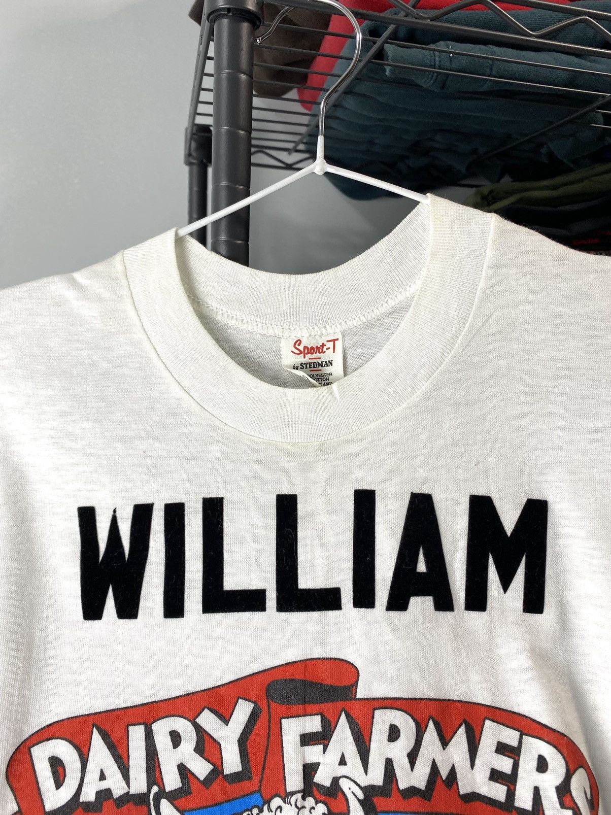 Vintage Vintage 1980’s William Dairy Farmers Fitness Club Art TShirt Size US XL / EU 56 / 4 - 6 Thumbnail