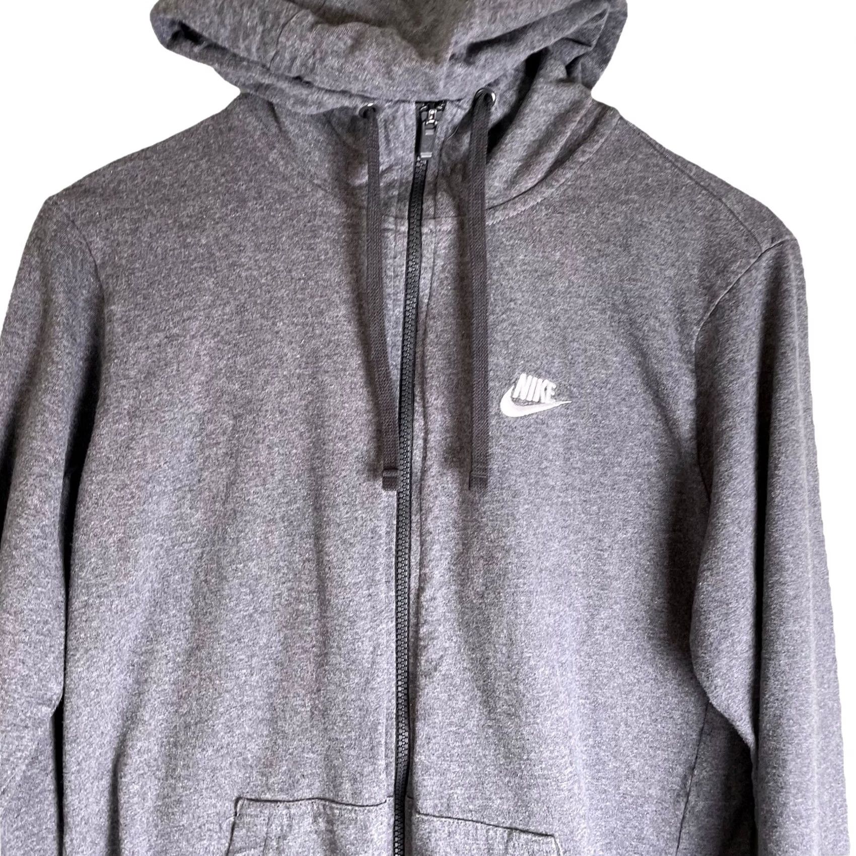 Nike Nike Hoodie Mens Medium Full-Zip Hooded Jacket Gray Sportswear, Nike Dri-FIT, Reg Fit, All Seasons, Pockets, Easy Care, Logo 90s Size M / US 6-8 / IT 42-44 - 2 Thumbnail