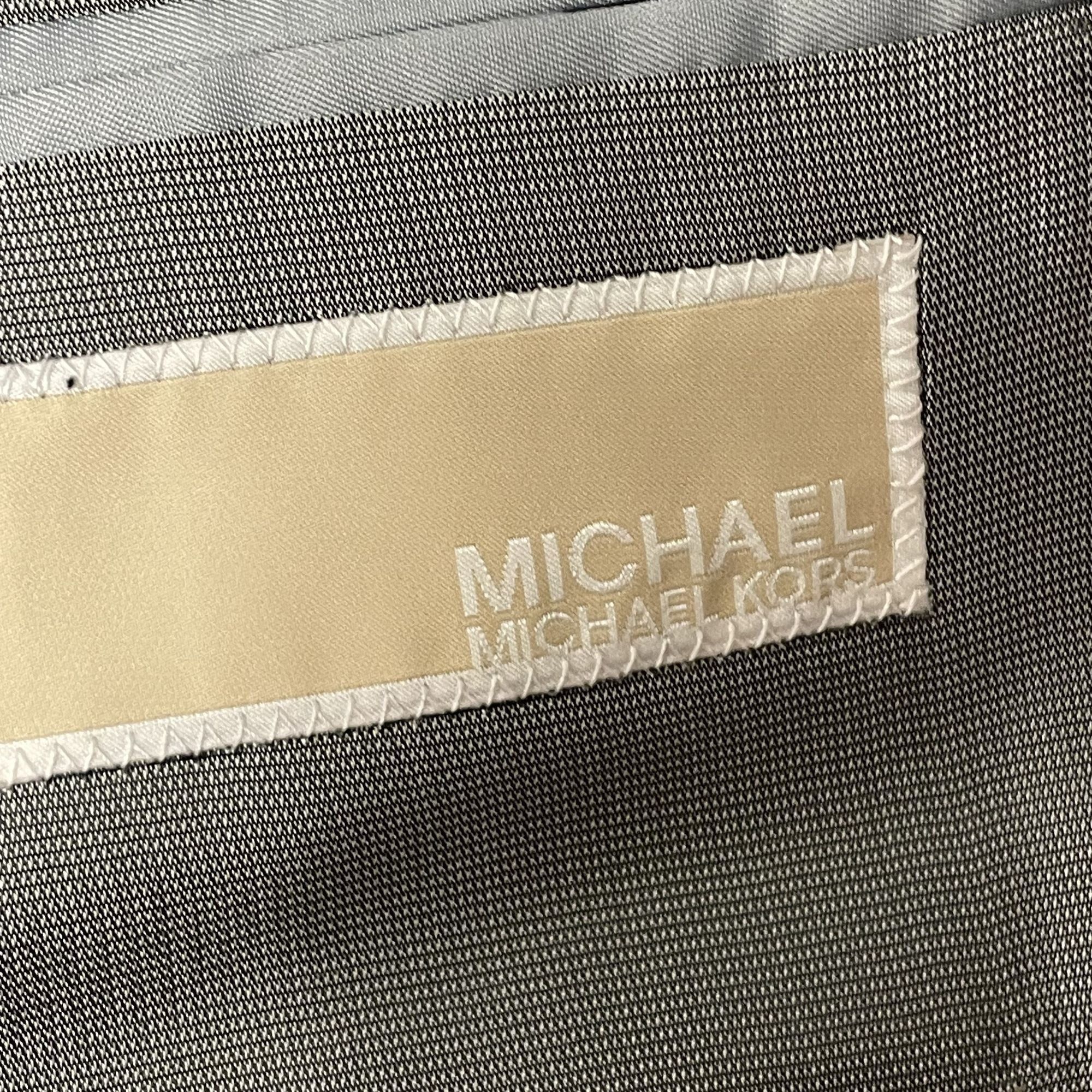 NEW Michael Kors Men's Charcoal Sport Coat Brown Overcheck J