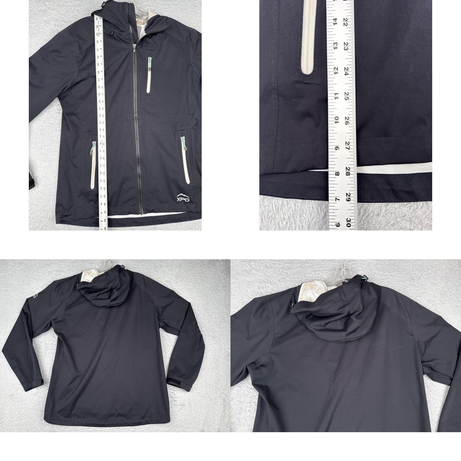 Vintage Cabela's XPG Jacket Women L Black DryPlus Hooded Softshell Waterproof Hiking Windbreaker Mid-Length Zipped Pockets Size L / US 10 / IT 46 - 9 Thumbnail