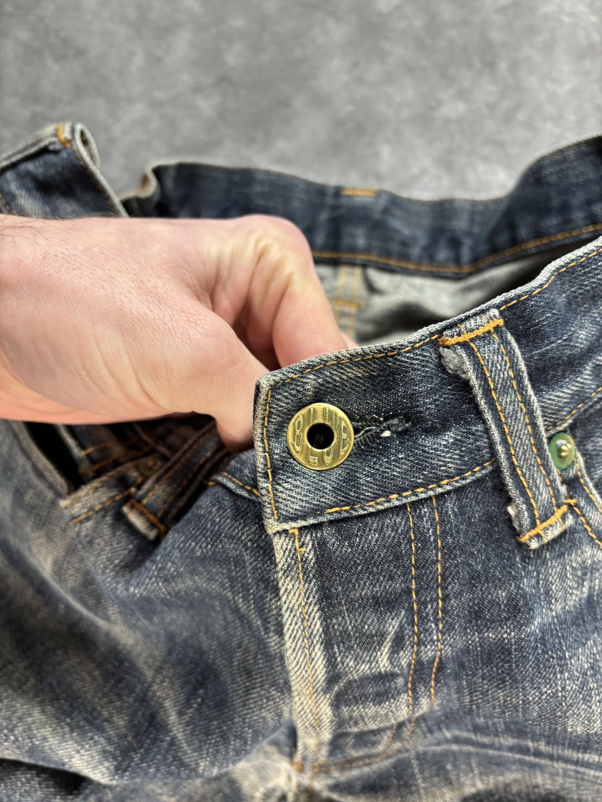 Blue Blue Japan × Japan Blue × Japan Blue Jeans Japan Blue Jeans Selvedge Denim Made in Japan JP 9201 Repair Size US 30 / EU 46 - 11 Thumbnail