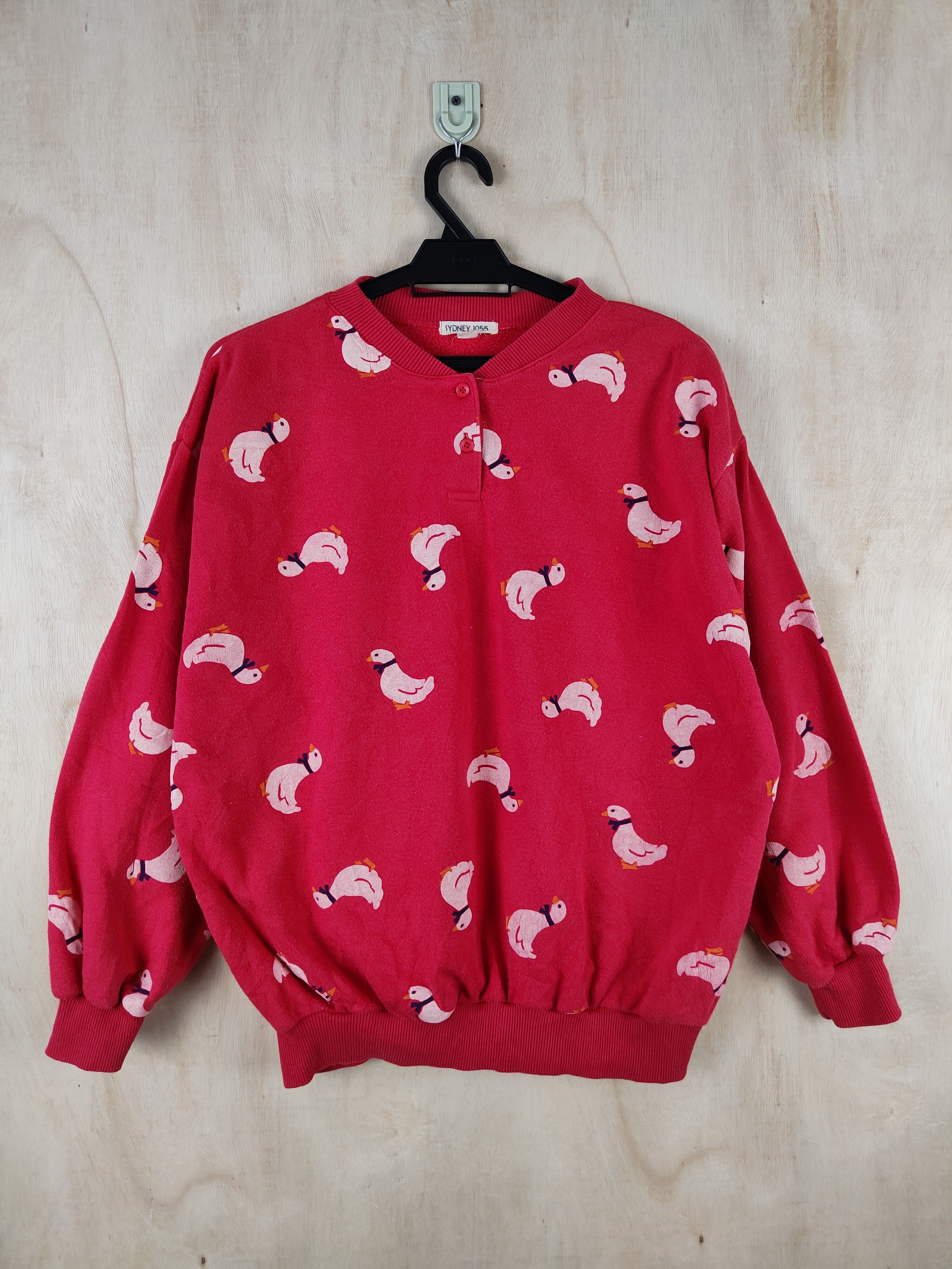 Japanese Brand Sydney 1955 Red Duck fullprint vintage Sweatshirts #S2559 Size US M / EU 48-50 / 2 - 1 Thumbnail