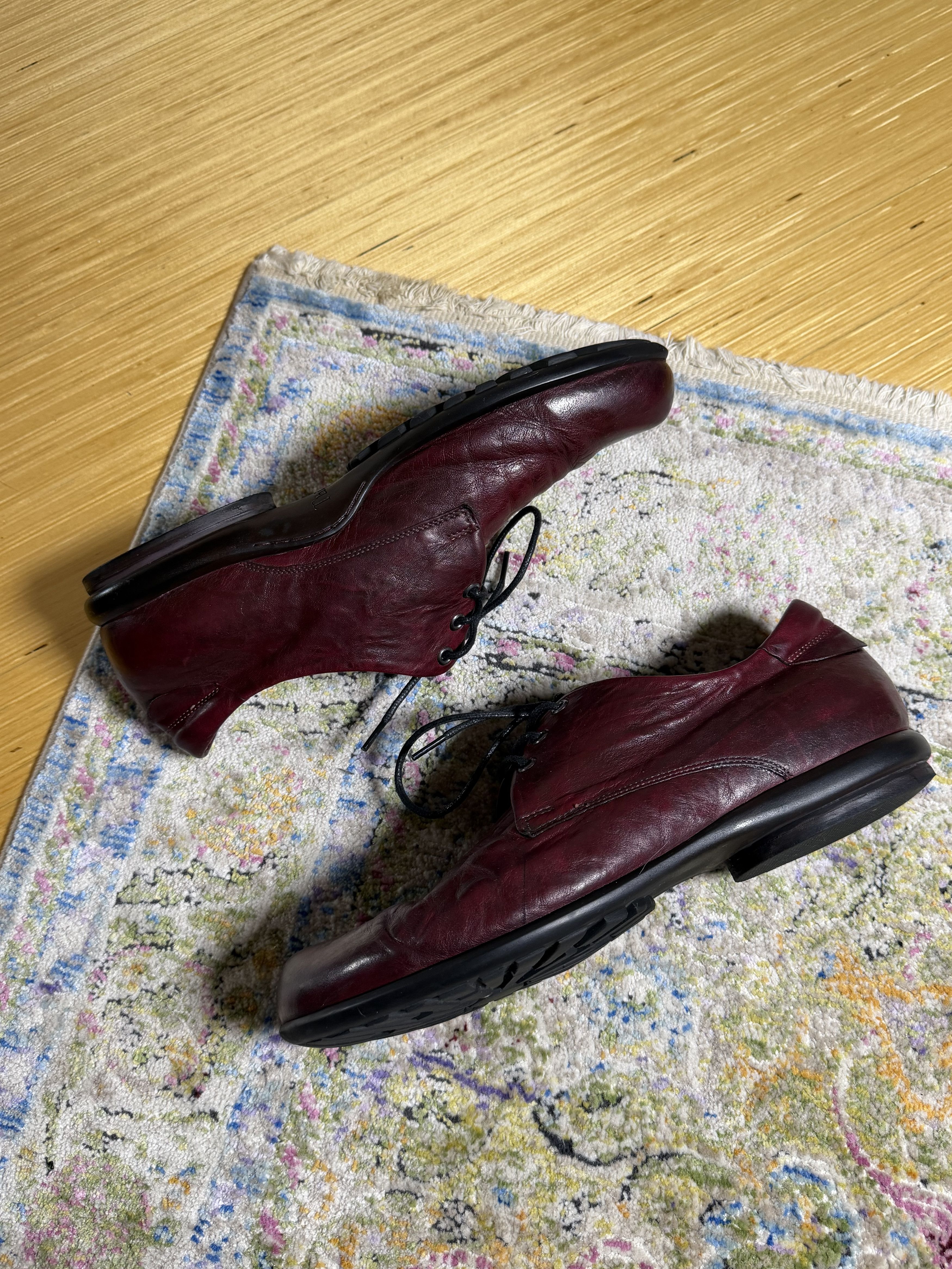 Genuine Leather Think! Menscha Barefoot Bordeaux Casual Shoes Size US 12 / EU 45 - 4 Thumbnail