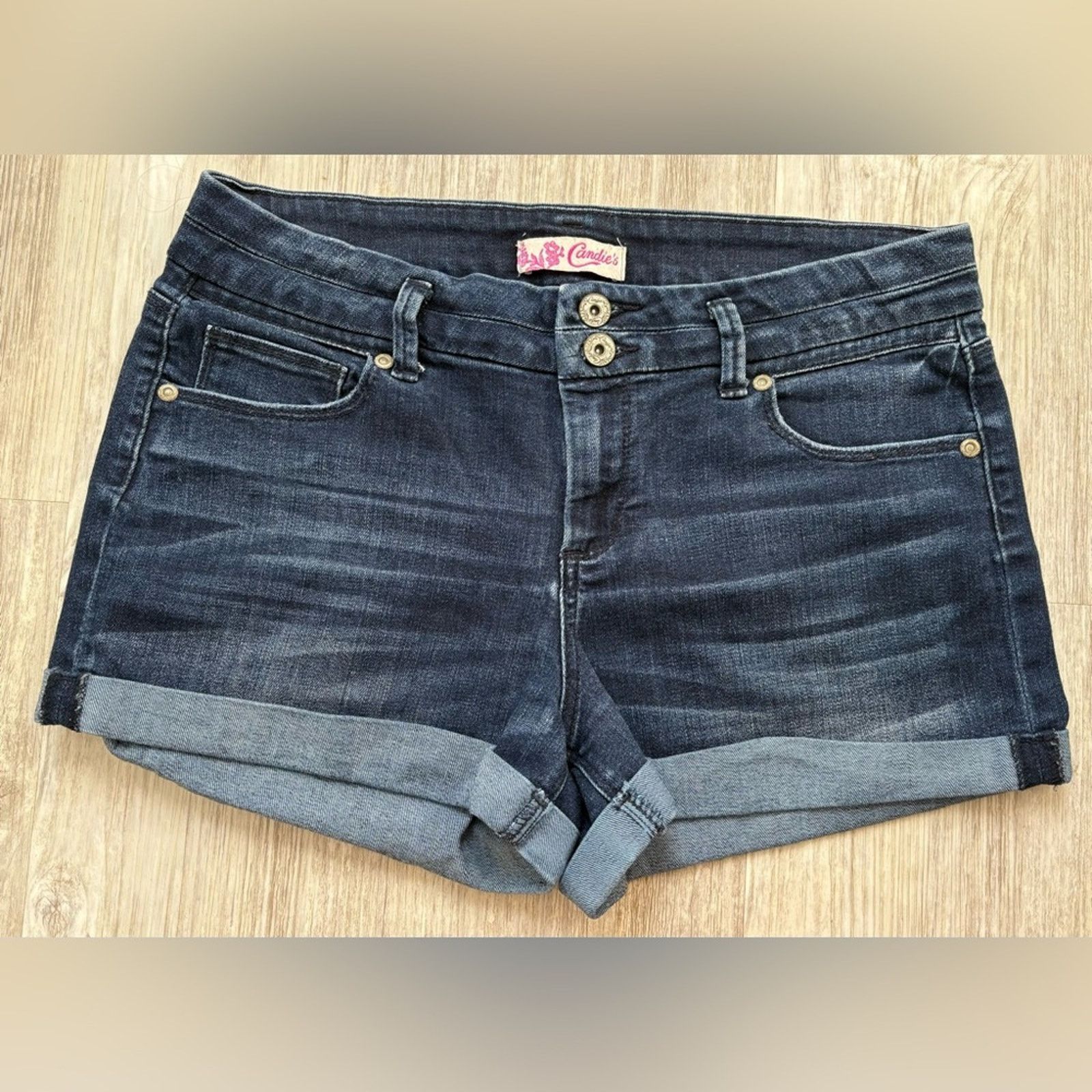 Other Candie’s | Denim Jean Cotton Blend Cutoff Rolled Shorts | 11 Size 22" - 1 Thumbnail