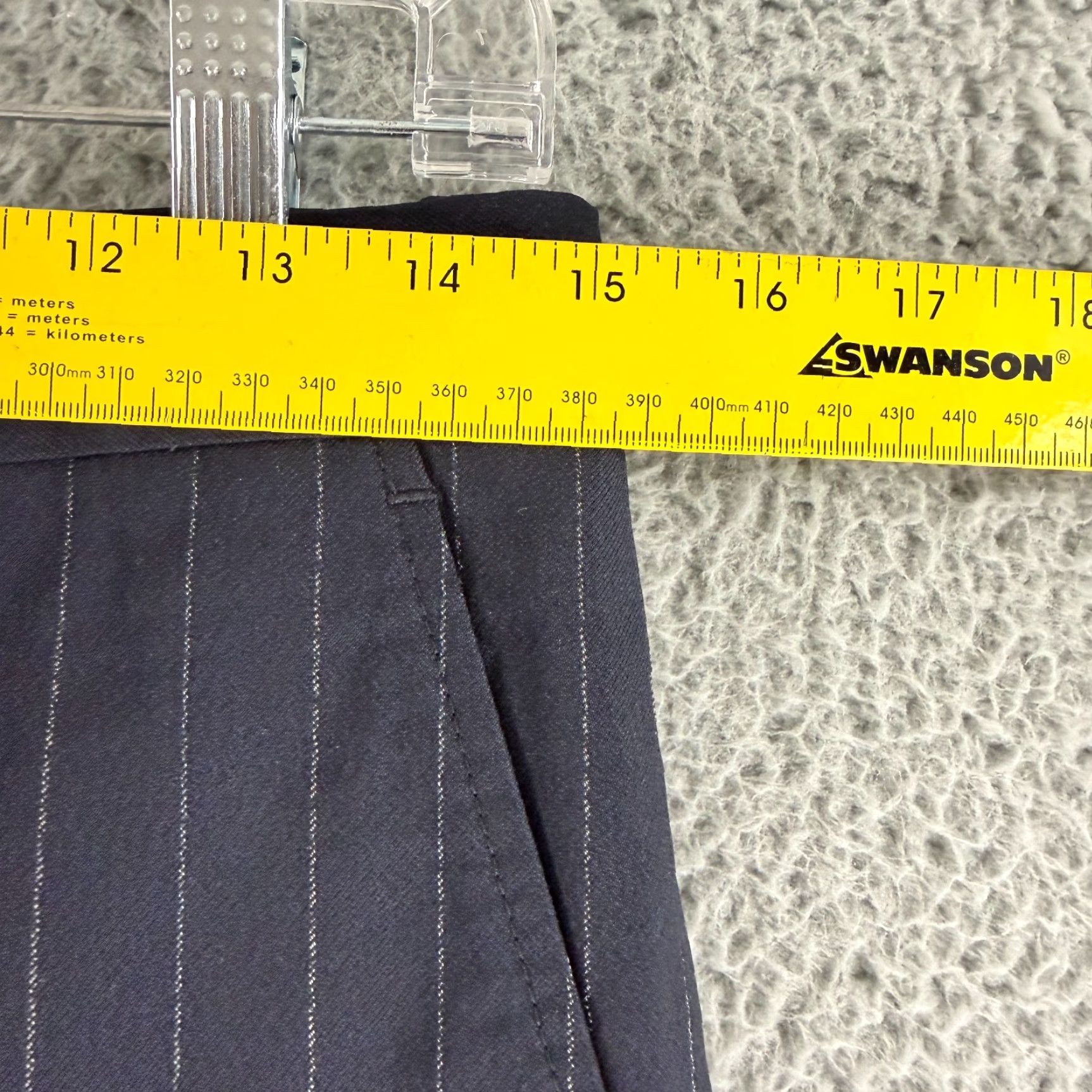 Marni Marni Dress Pants Womens Size 12 Navy Blue Pinstripe Ankle Length Mid-Rise Straight Pants, Blue, 12, Regular, Womens Size 34" / US 12 / IT 48 - 5 Thumbnail