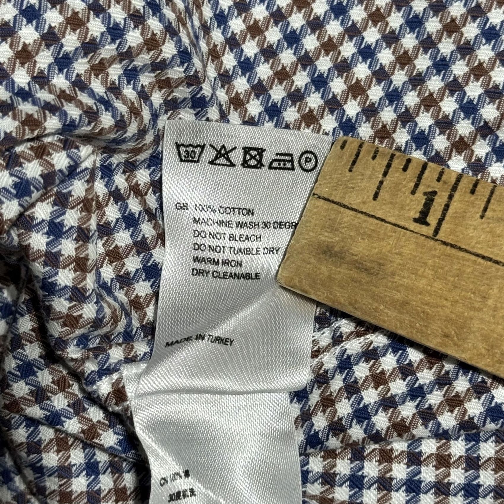 Reiss Reiss Shirt Mens Small Gingham Check Button Up Long Sleeve Casual Dress Shirt Size US S / EU 44-46 / 1 - 6 Thumbnail