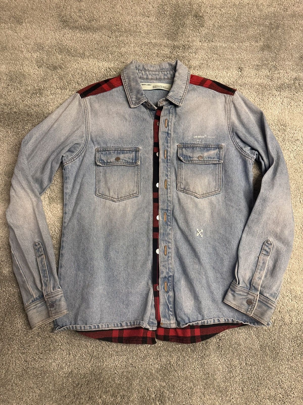 Off-White Off White Denim/Flannel button up Size US L / EU 52-54 / 3 - 1 Thumbnail