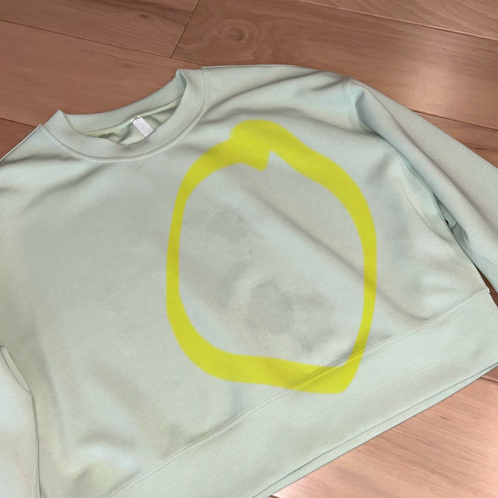 Lululemon Lululemon Perfectly Oversized Cropped Crew Sweatshirt Women’s 8 Green Solid Long Sleeve Pullover Easy Care Logo Athletic Activewear Casual Size M / US 6-8 / IT 42-44 - 3 Thumbnail