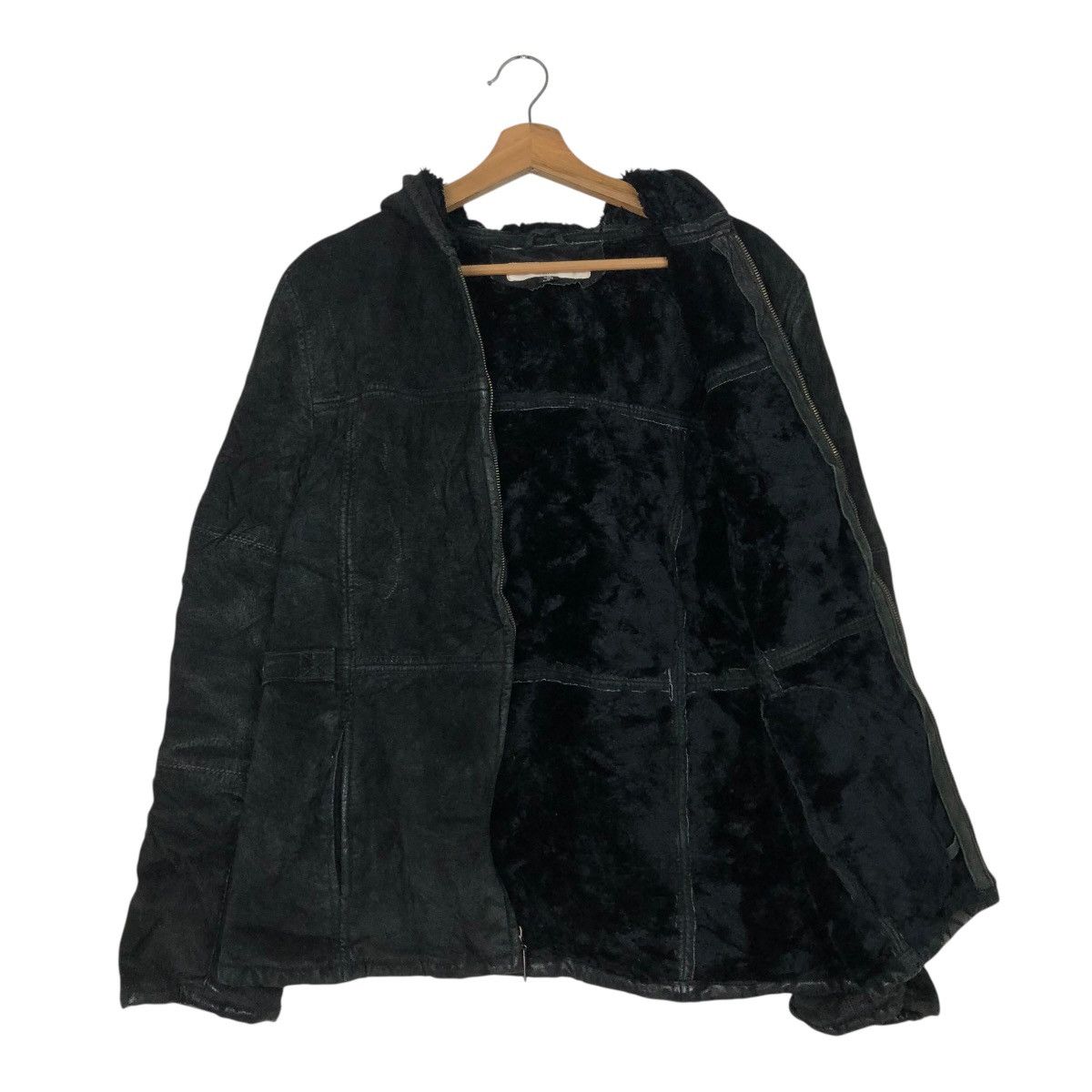 Japanese Brand 🔥VINTAGE LEATHER JACKET FUR BLANKET MAURICES ISSEY MIYAKE Size US M / EU 48-50 / 2 - 15 Thumbnail