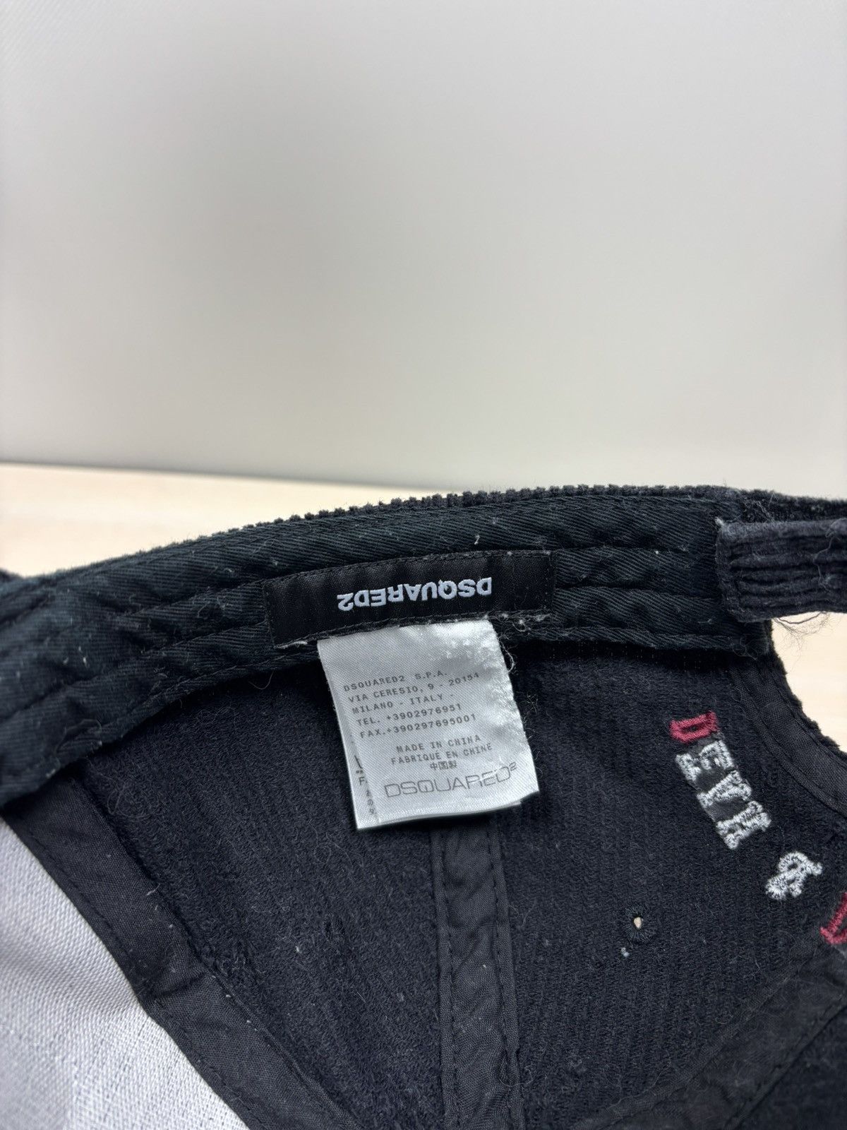 Dsquared2 Mens corduroy cap Dsquared2 Color Black Size ONE SIZE - 8 Thumbnail