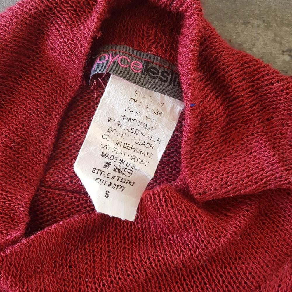 Designer Burgundy Leslie Cropped Sweater Long Sleeve Size S / US 4 / IT 40 - 3 Thumbnail