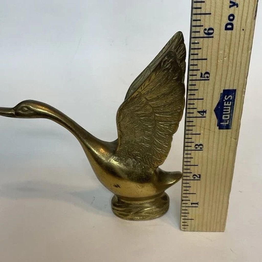 Other VTG Solid Brass Long Neck Swan Figurine Mid Century Decor 6” Size ONE SIZE - 4 Thumbnail