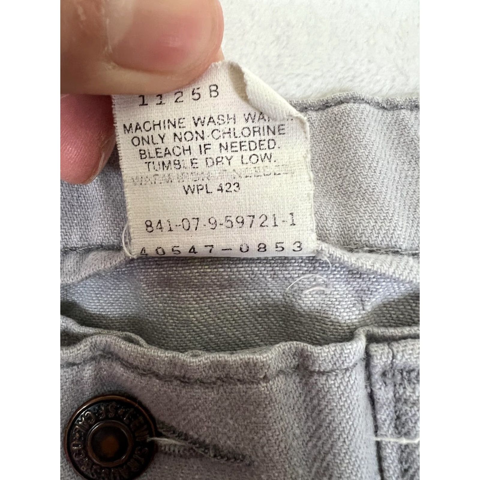 Levi's VINTAGE Levi's Jeans Mens 32x28 Gray Straight With a Skosh More Room 5-Pocket Denim Size US 32 / EU 48 - 5 Thumbnail