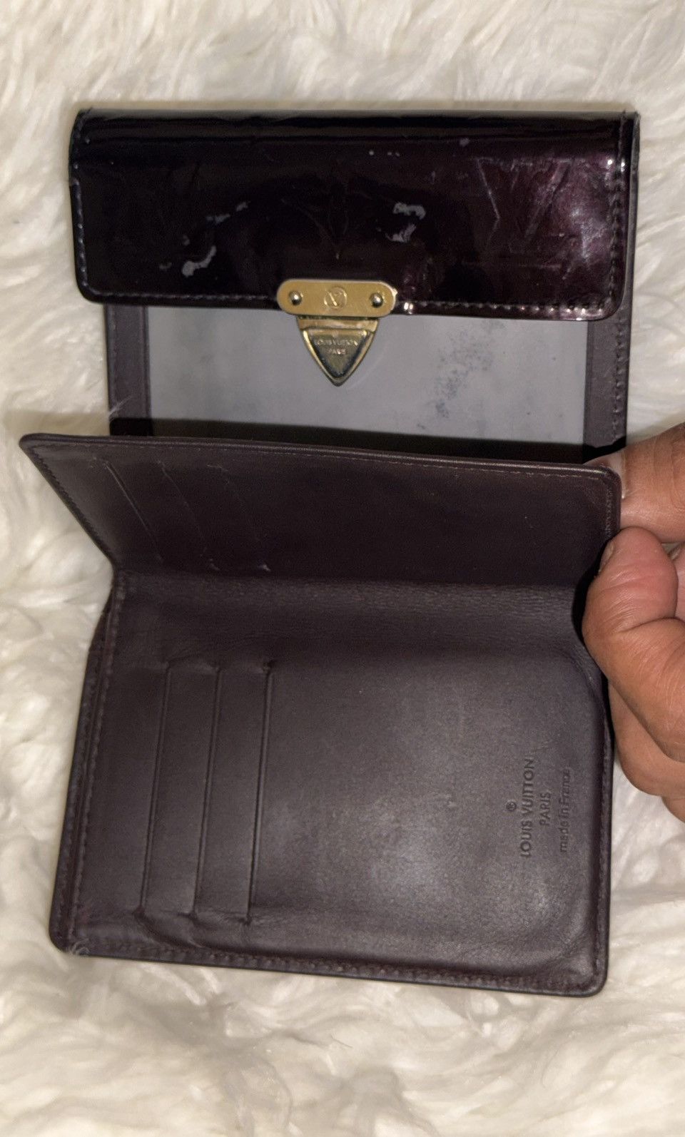 Louis Vuitton Louis Vuitton Amarante Vernis Trifold Wallet Size ONE SIZE - 8 Thumbnail