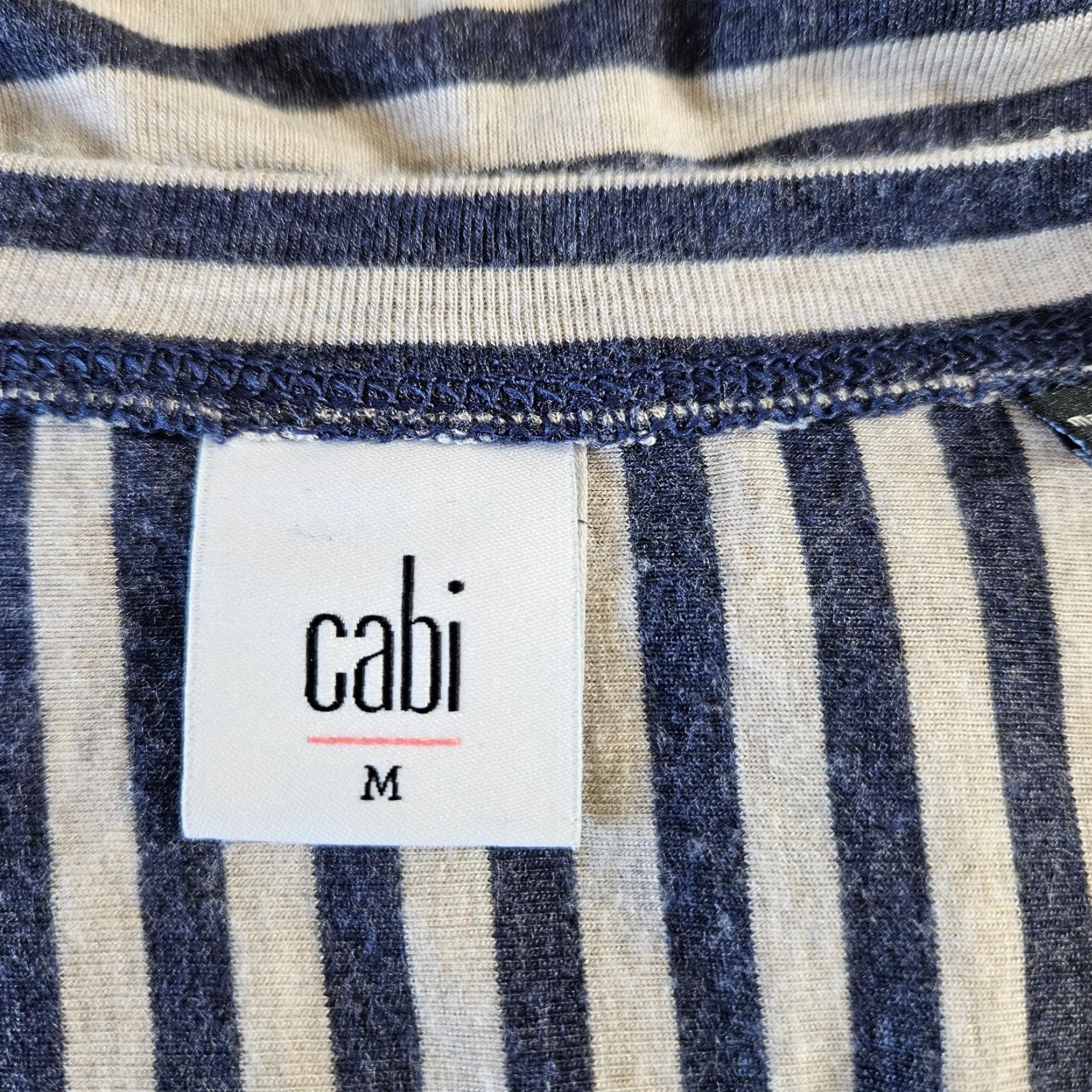 Vintage Cabi Blouse Ernest Adult Medium Blue Striped Long Sleeve Rayon Womens Size M / US 6-8 / IT 42-44 - 5 Thumbnail