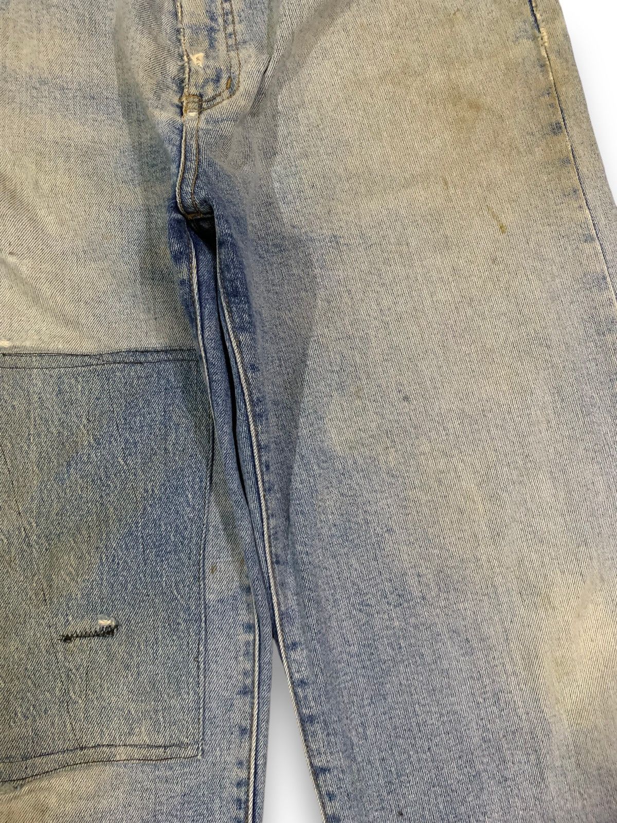 Polo Ralph Lauren × RRL Ralph Lauren Vintage Polo Club Baggy Rusty Mud Washed Patches Jeans Size US 31 - 9 Thumbnail
