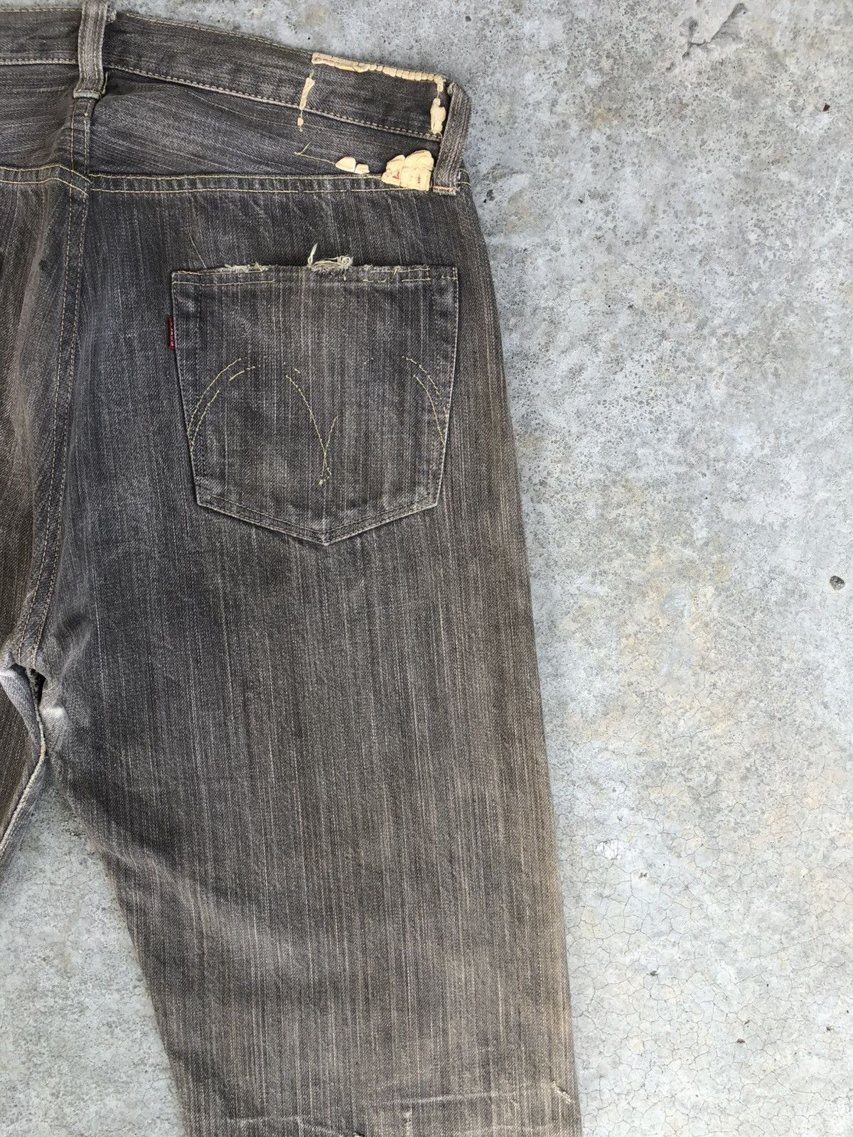 Sugar Cane Vintage Sugarcane Selvedge Denim Distressed Denim Size US 33 - 10 Thumbnail