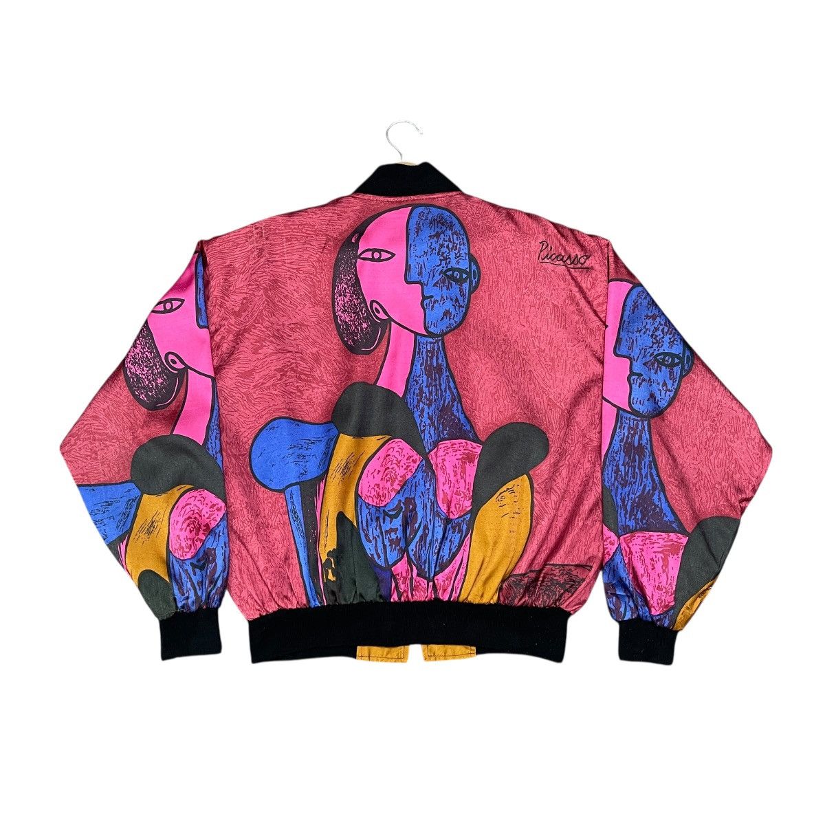 Vintage Vintage 80s Pablo Picasso Abstract Art Graphic Bomber Jacket Size US L / EU 52-54 / 3 - 12 Thumbnail