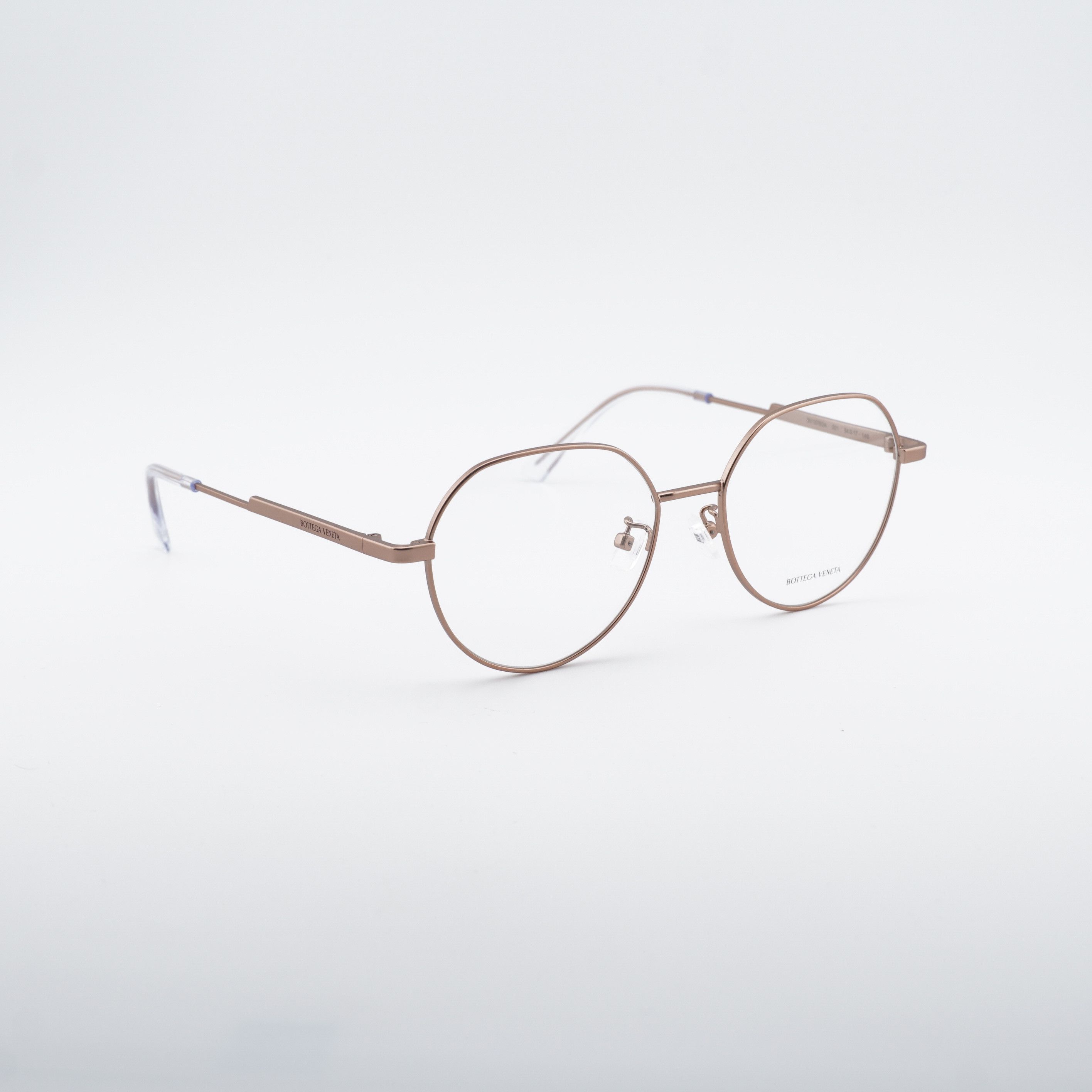 Bottega Veneta Bottega Veneta BV1076OA 001 Eyeglasses Gold 54mm Round Frame Size ONE SIZE - 1 Thumbnail