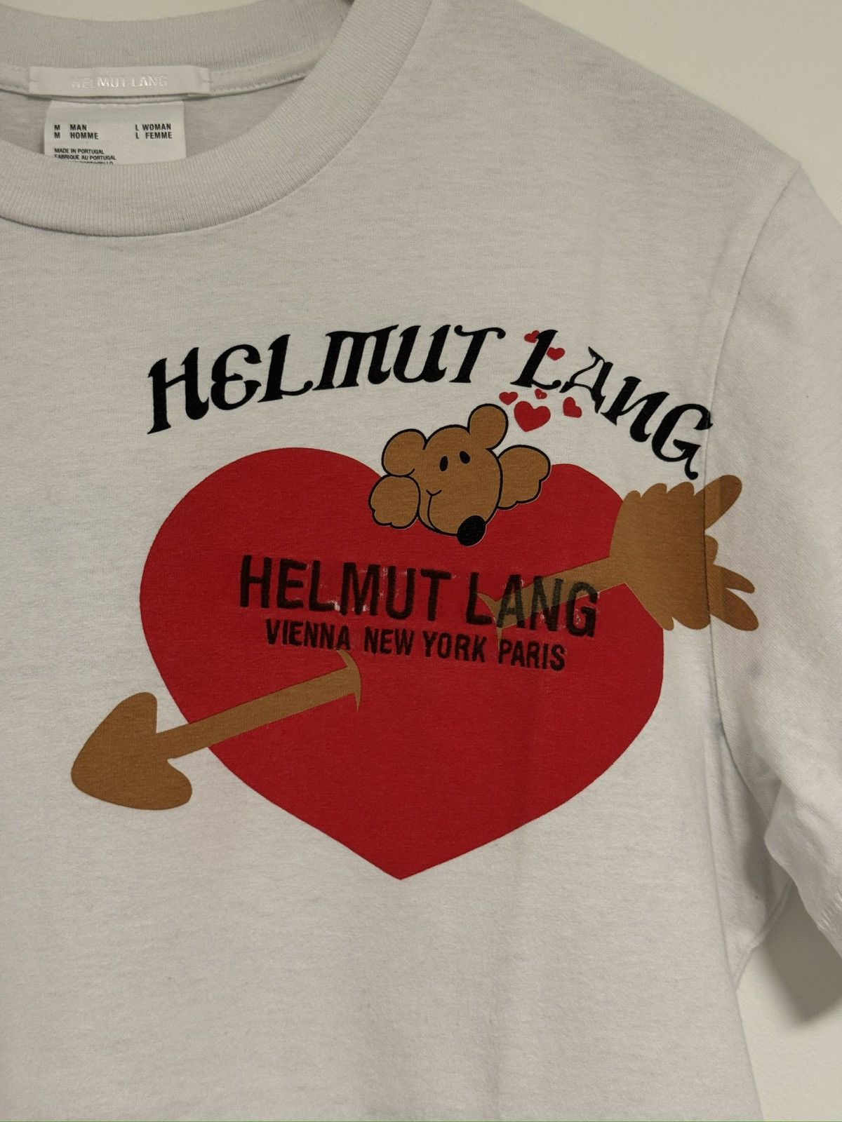 Helmut Lang Valentine teddy bear tshirt Size US M / EU 48-50 / 2 - 5 Thumbnail