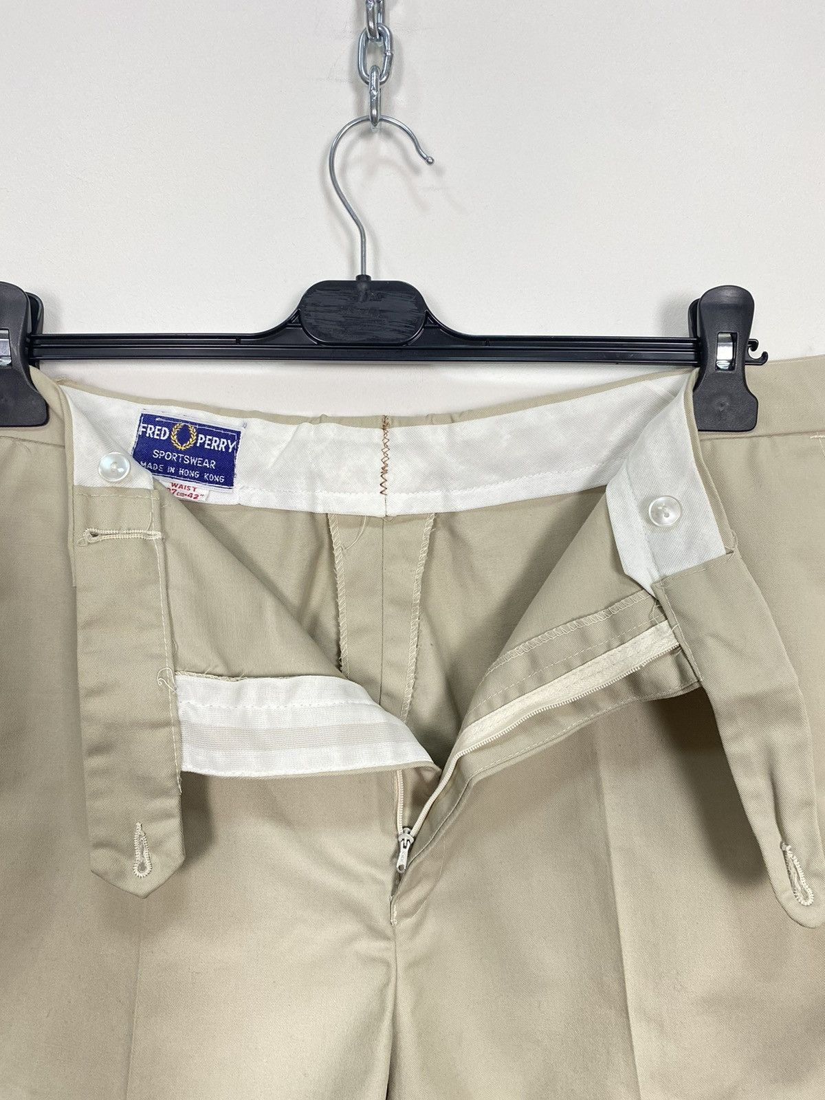 Fred Perry Vintage 80s Fred Perry Tennis Shorts Made in Hong Kong Beige Size US 42 / EU 58 - 12 Thumbnail