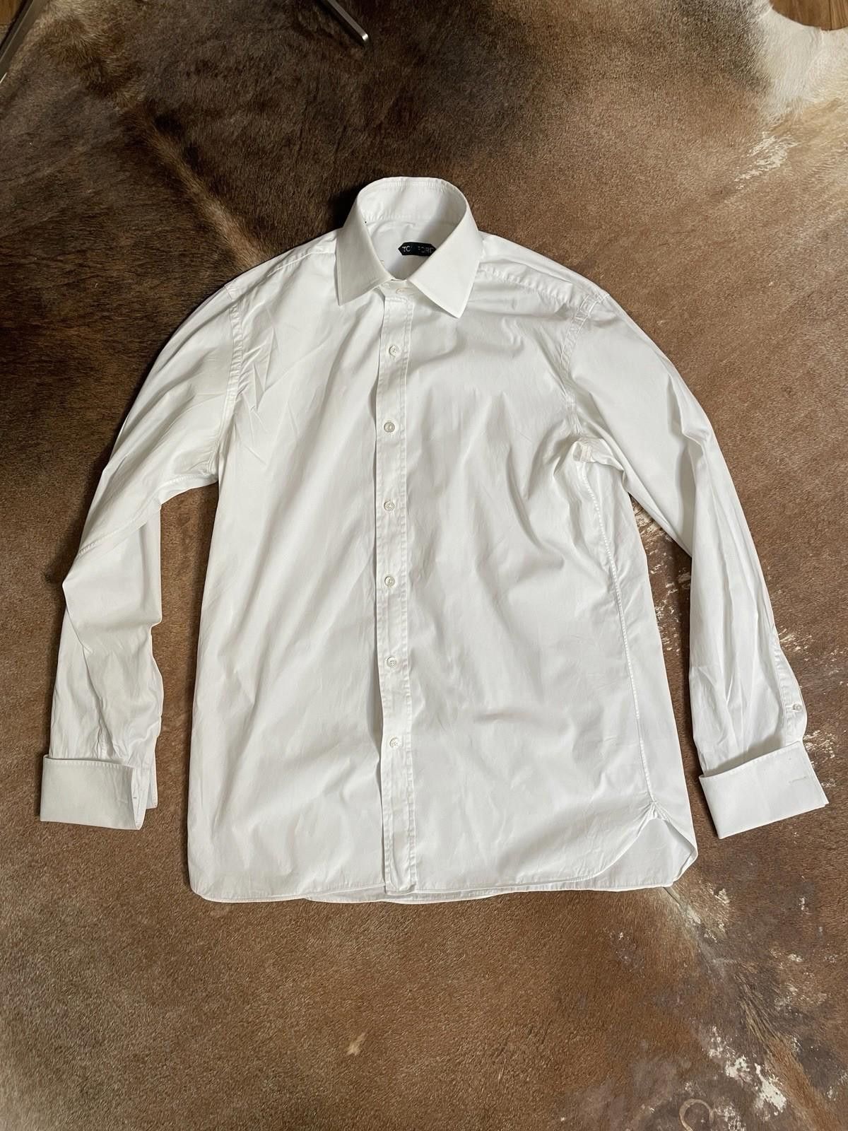 Tom Ford White French Double Cuff Shirt Size 42