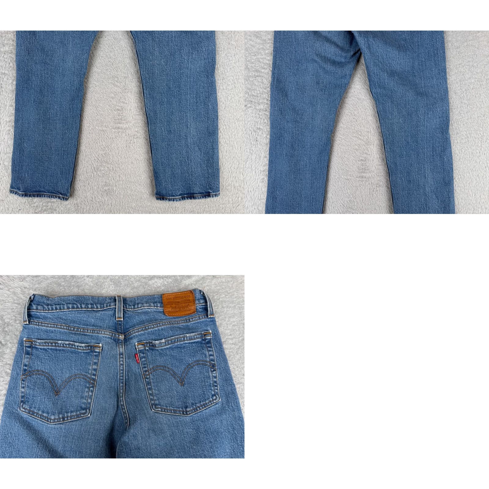 Levi's Levi's Wedgie Fit Jeans Women 28 Blue Denim Distressed Button Fly 28x24 Regular Straight Size 28" / US 6 / IT 42 - 10 Thumbnail