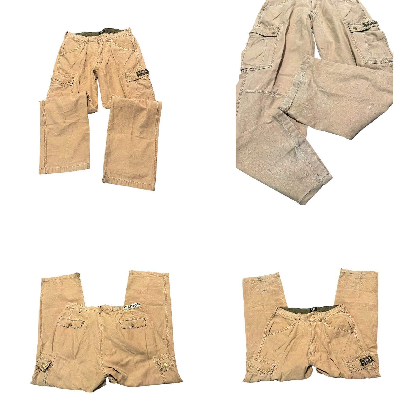 Polo Ralph Lauren VINTAGE Polo Ralph Lauren Freighter Pants Cargo Tan 34x32 USA Cargo Pants Men Regular Straight Khaki Canvas Workwear(Size 34) Size US S / EU 44-46 / 1 - 9 Thumbnail