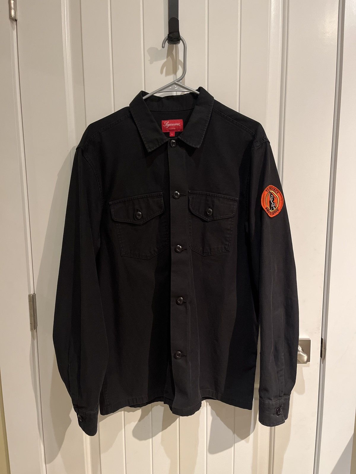 Supreme Supreme Army button up Size US L / EU 52-54 / 3 - 1 Thumbnail