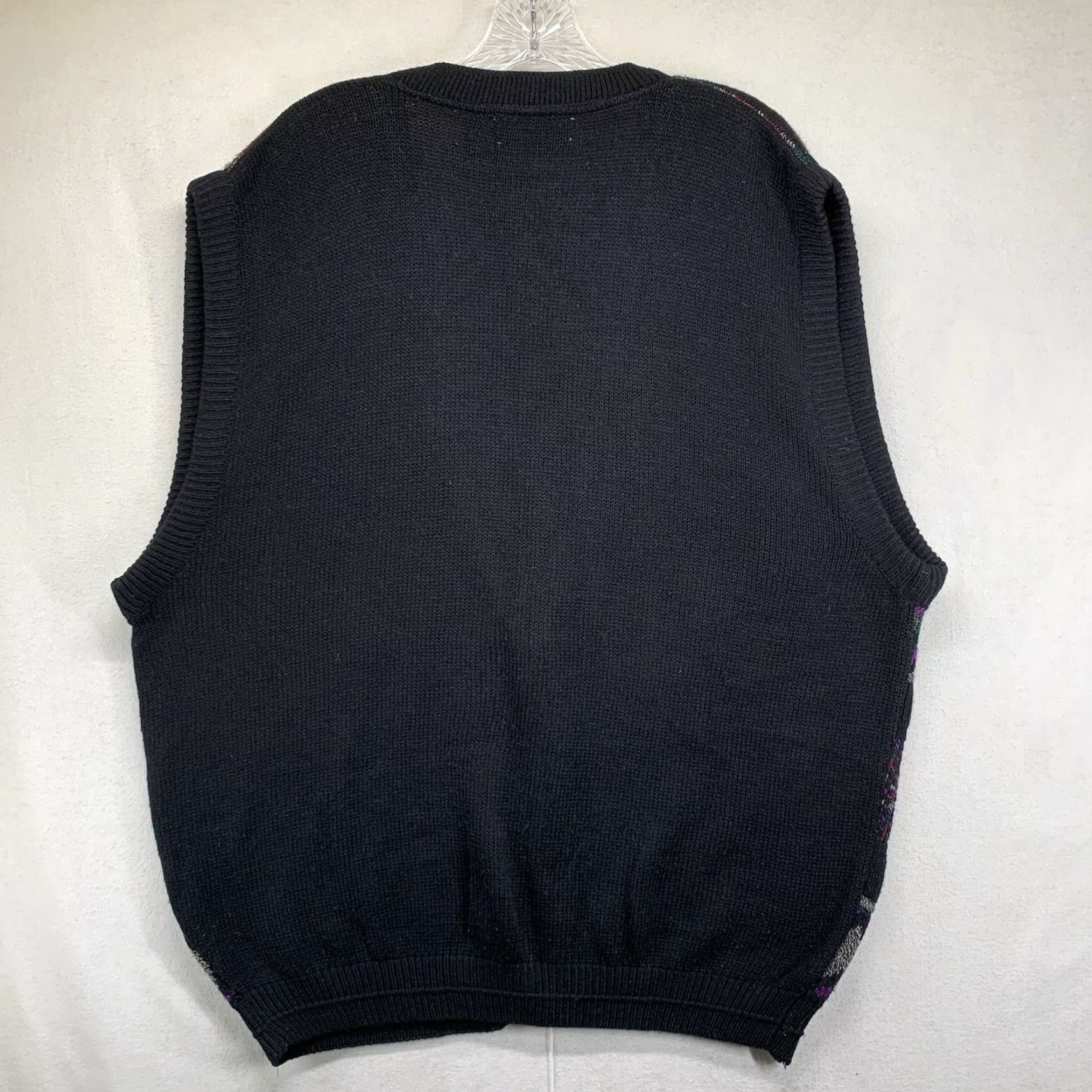 Jantzen VINTAGE Jantzen Sweater Vest Men XL Argyle Diamond Knit Sleeveless V-Neck 90s Preppy Black Acrylic Size US XL / EU 56 / 4 - 2 Thumbnail